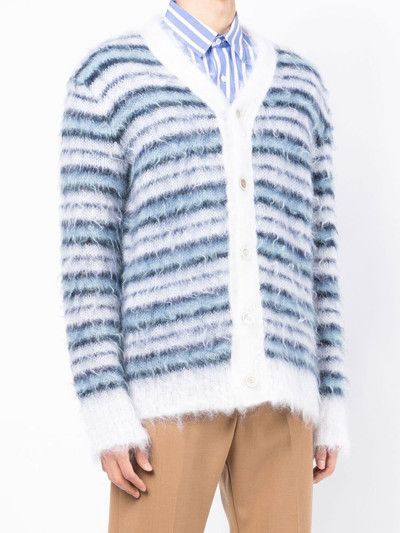 Marni o1mle1025 Striped Mohair Cardigan in Multicolor Size US L / EU 52-54 / 3 - 3 Thumbnail