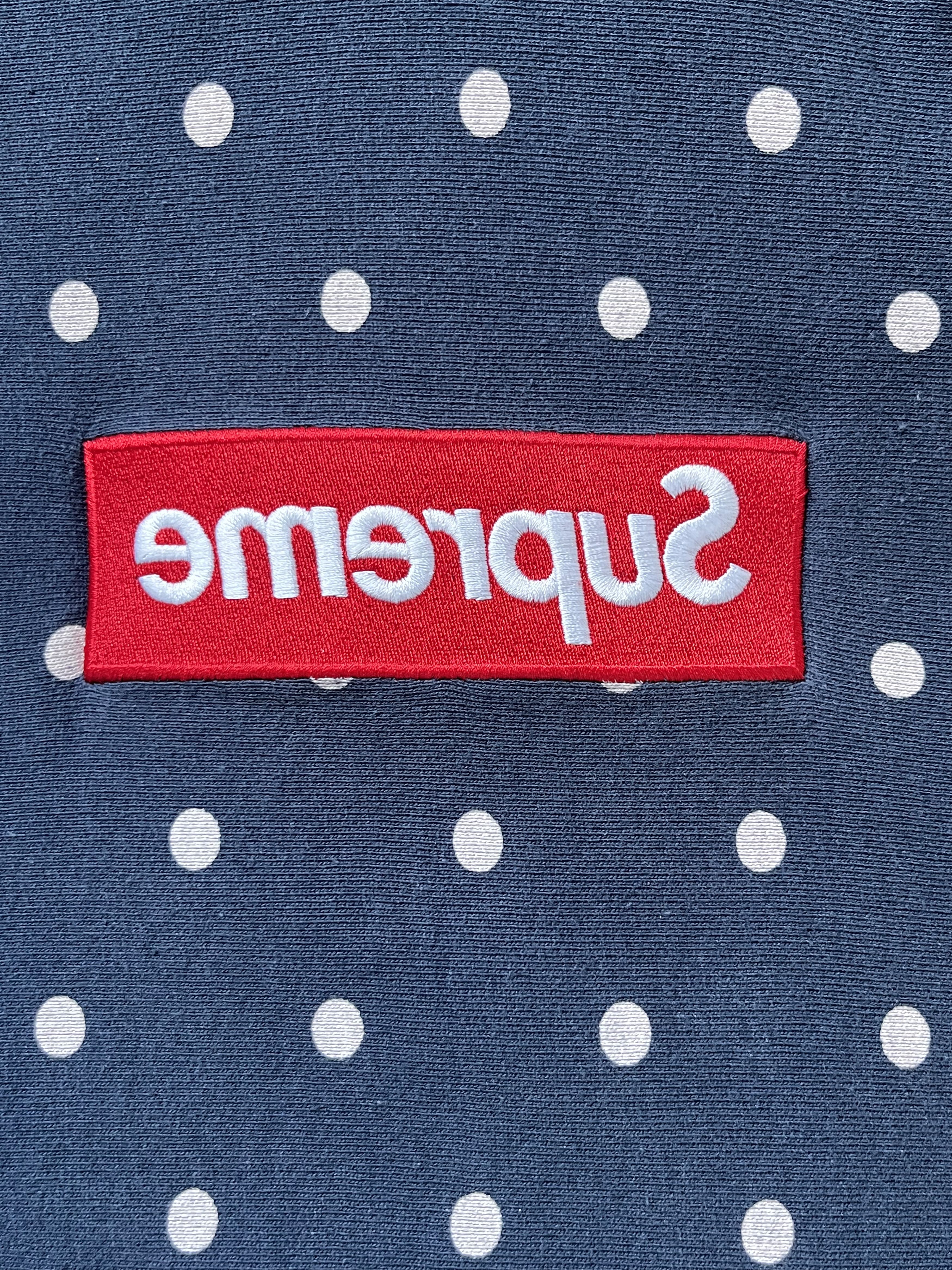 Supreme Supreme CDG SS12 Polka-Dot Box Logo Navy Hoodie Size US S / EU 44-46 / 1 - 3 Thumbnail