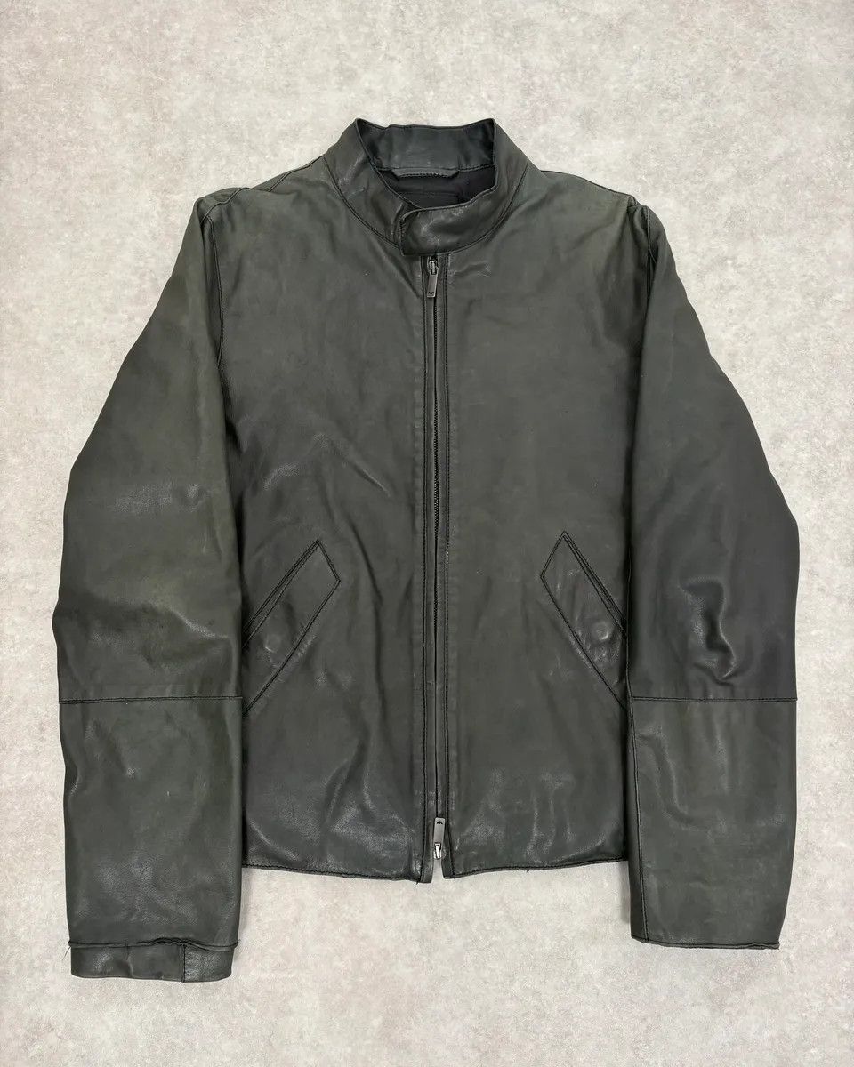 Emporio Armani AW2006 Emporio Armani Biker Eroded Leather Jacket Size US S / EU 44-46 / 1 - 1 Thumbnail
