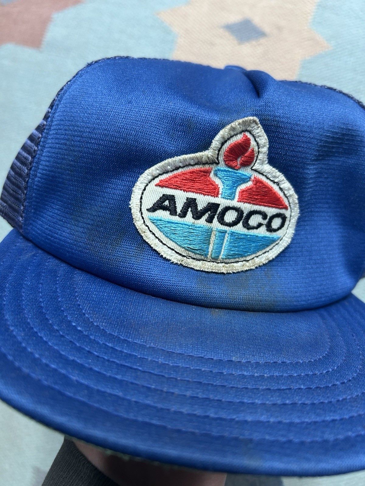 Vintage Vintage trucker hat amoco oil patch gas station uniform USA Size ONE SIZE - 3 Thumbnail