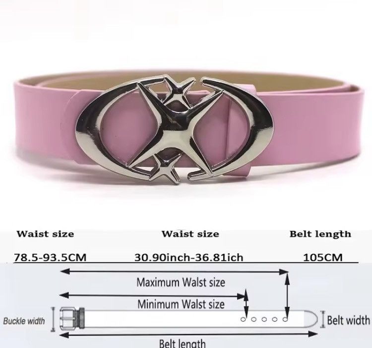Japanese Brand White Triple Star Belt Size ONE SIZE - 6 Thumbnail