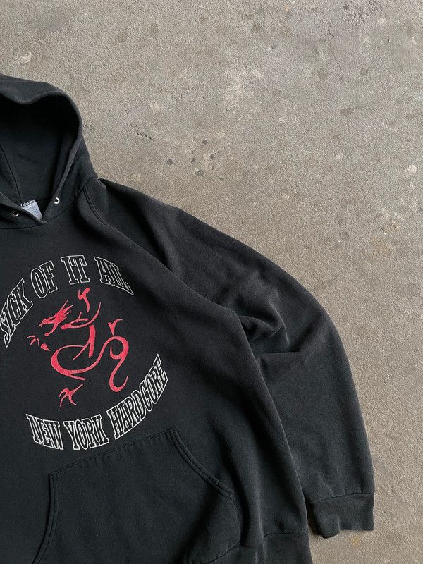 Band Tees × Vintage VINTAGE 90's SICK OF IT ALL NEW YORK HARCORE HOODIE Size US XL / EU 56 / 4 - 5 Thumbnail