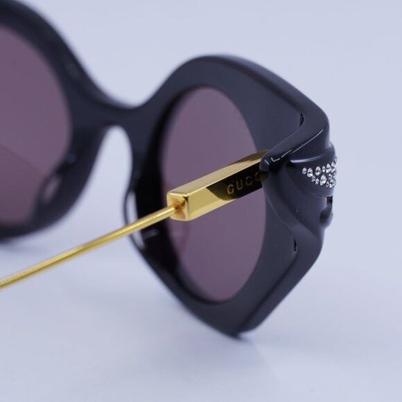Gucci 🕶️ New Gucci GG1327S 001 Sunglasses - Shiny Black Size ONE SIZE - 5 Thumbnail