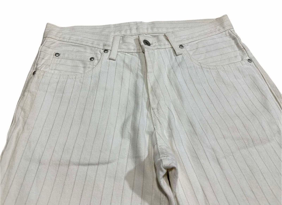 5351 POUR LES HOMMES 🔥Y2K Archived Abahouse Flared Denim Bootcut White Striped Size US 31 - 4 Thumbnail