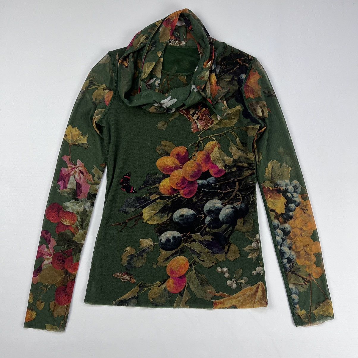 Jean Paul Gaultier Jean Paul Gautier soleil fruit print mesh longsleeve Size S / US 4 / IT 40 - 1 Thumbnail