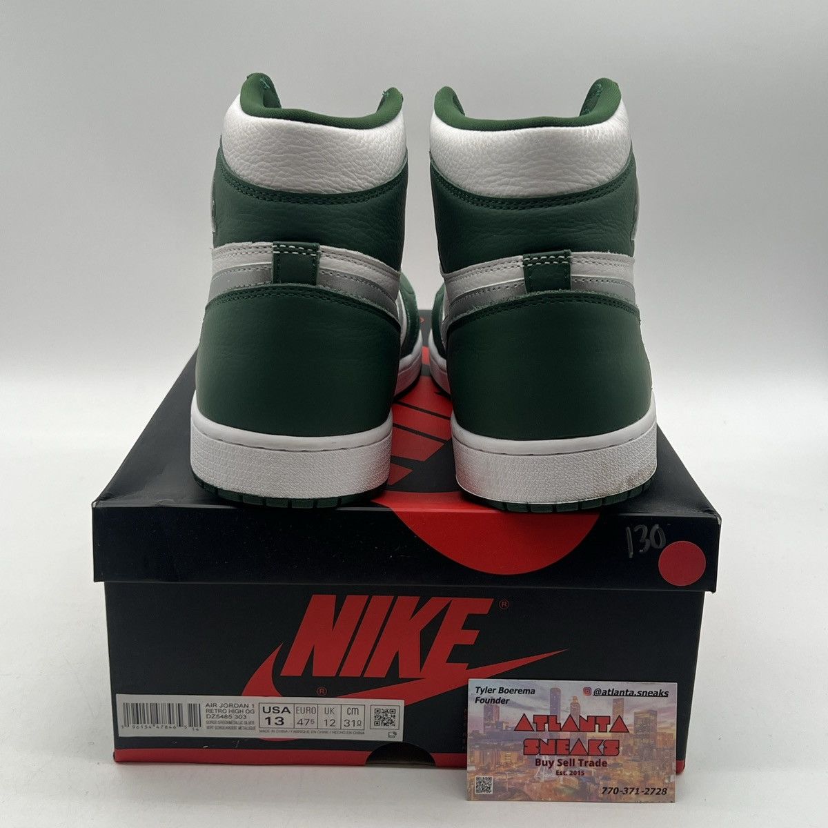 Nike Air Jordan 1 high gorge green Size US 13 / EU 46 - 3 Thumbnail
