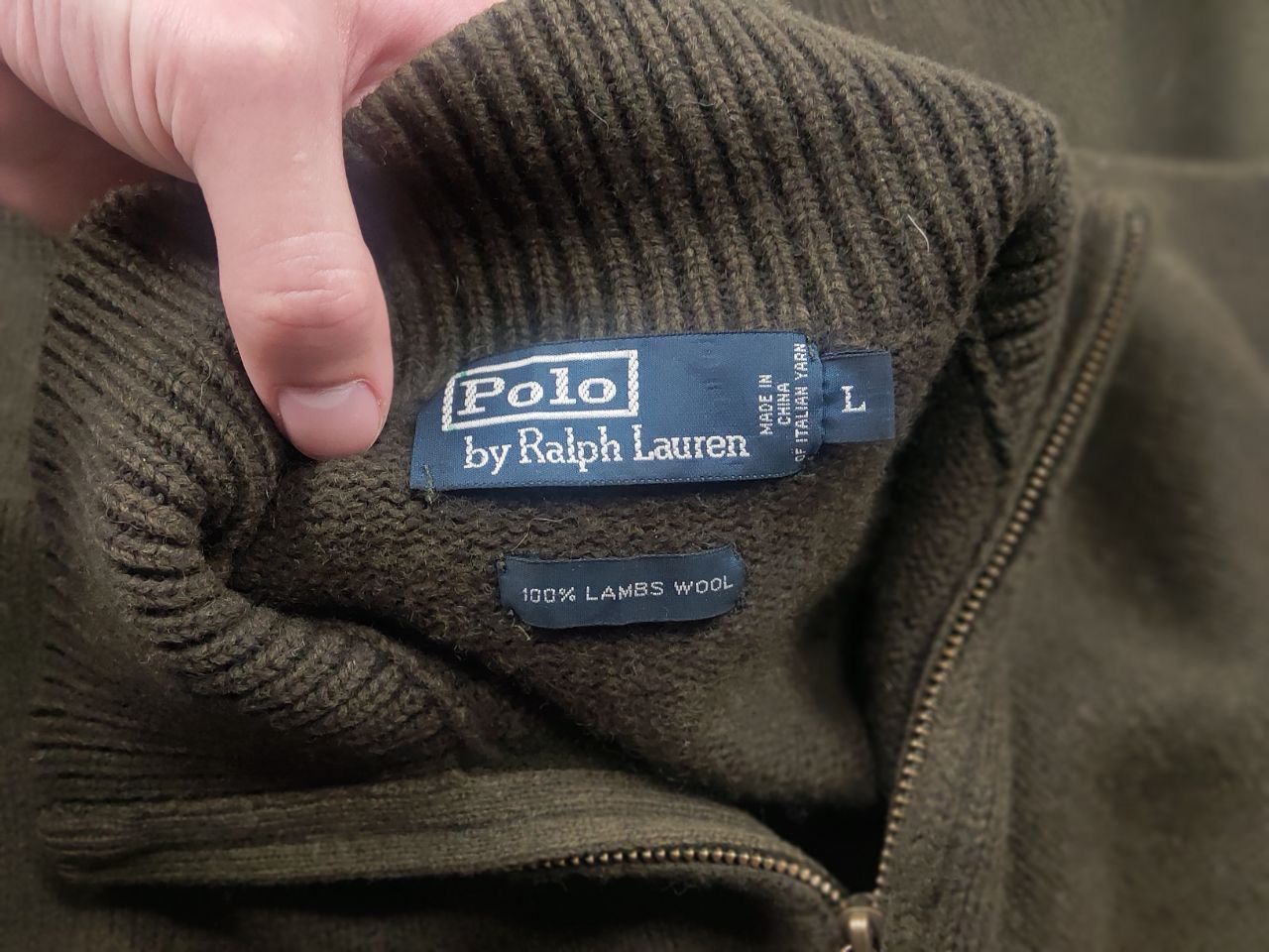 Polo Ralph Lauren Vintage 90's Polo Ralph Lauren wool half zip Knit Sweater Size US L / EU 52-54 / 3 - 12 Thumbnail