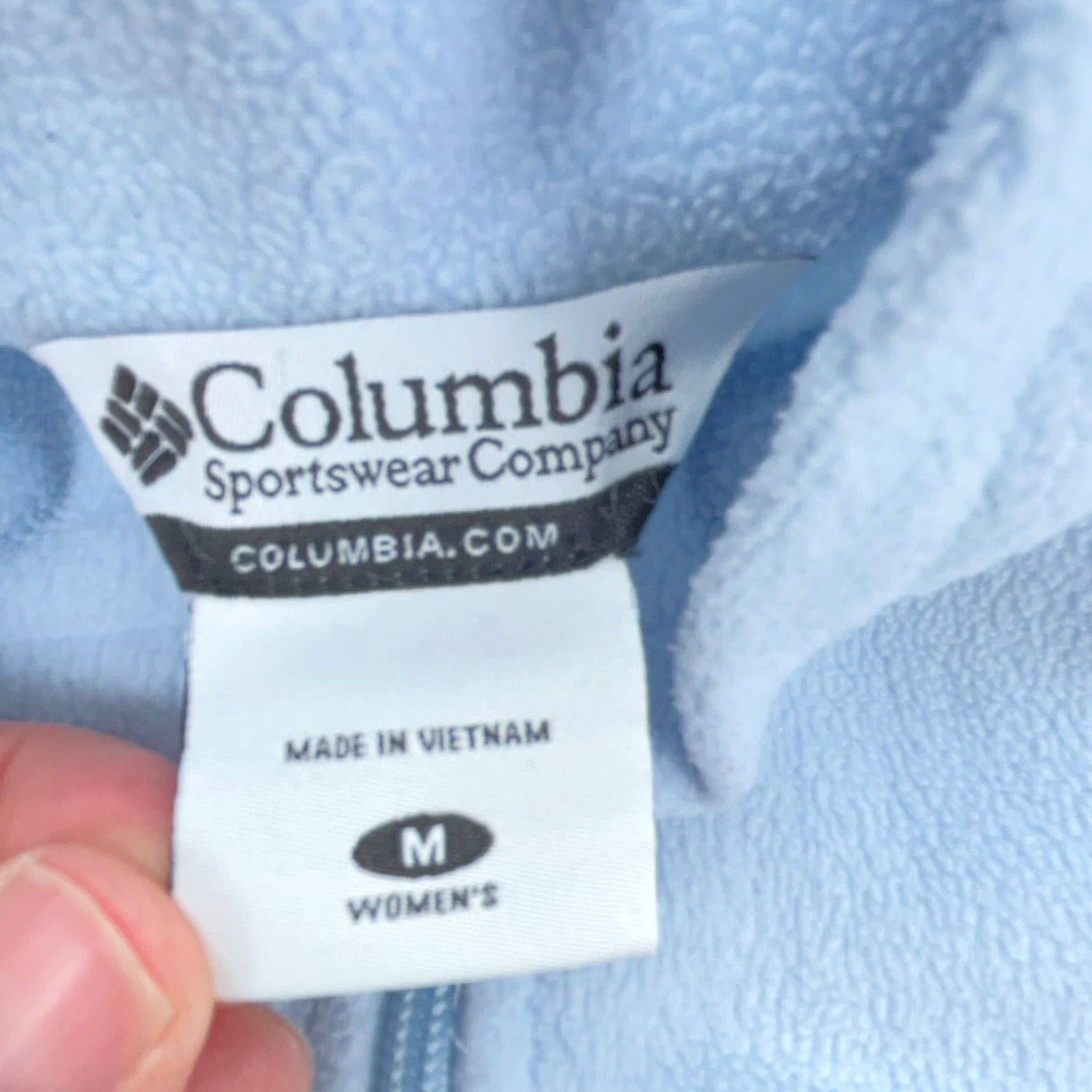 Vintage VINTAGE Columbia Jacket Women Medium Blue Fleece Sweater Coat Core Layer Light Sky VTG Size M / US 6-8 / IT 42-44 - 7 Thumbnail