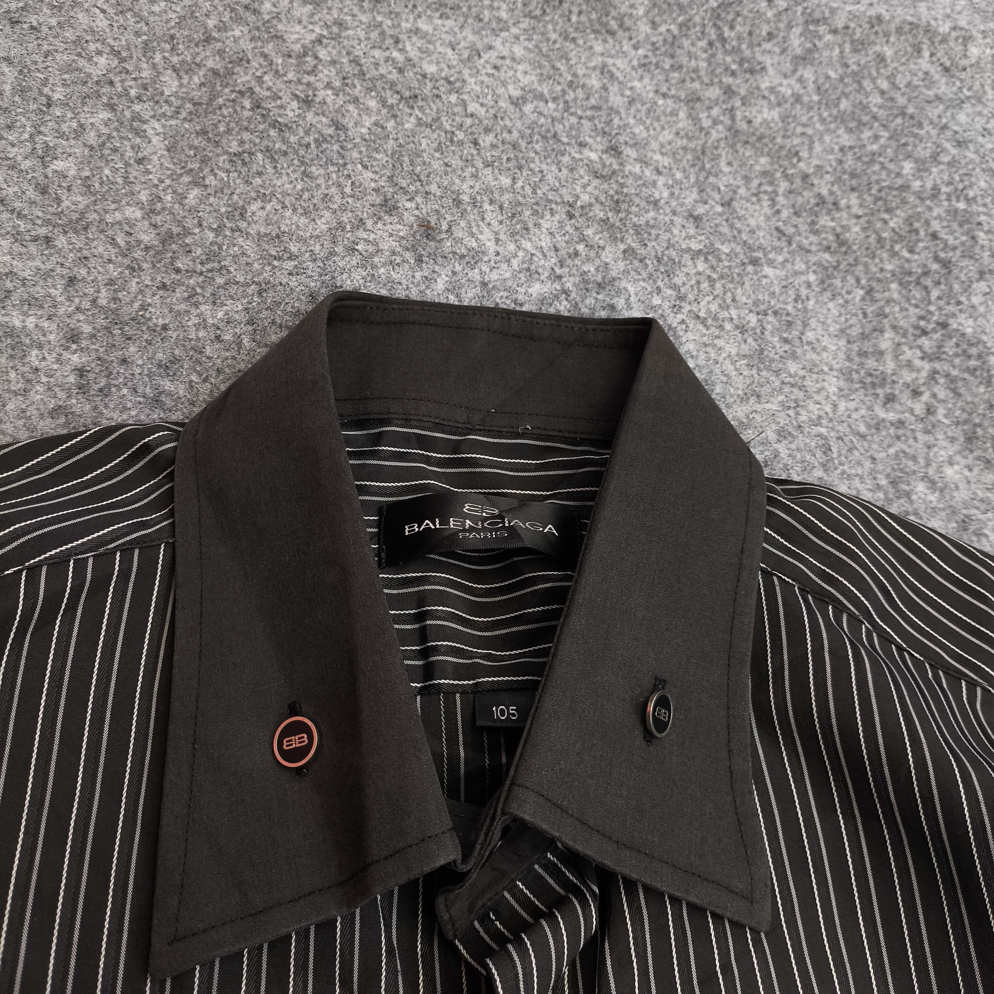 Balenciaga 90s Balenciaga striped shirt button up Size US XL / EU 56 / 4 - 2 Thumbnail