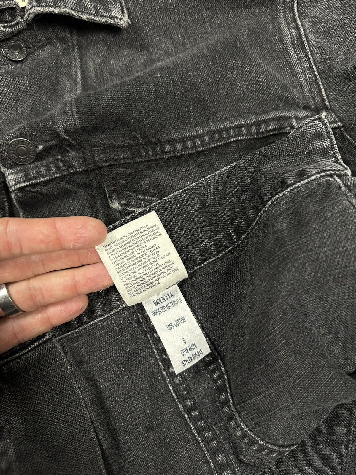 Citizens Of Humanity Citizens of Humanity LA Washed Black Denim Trucker Jacket Size US S / EU 44-46 / 1 - 10 Thumbnail
