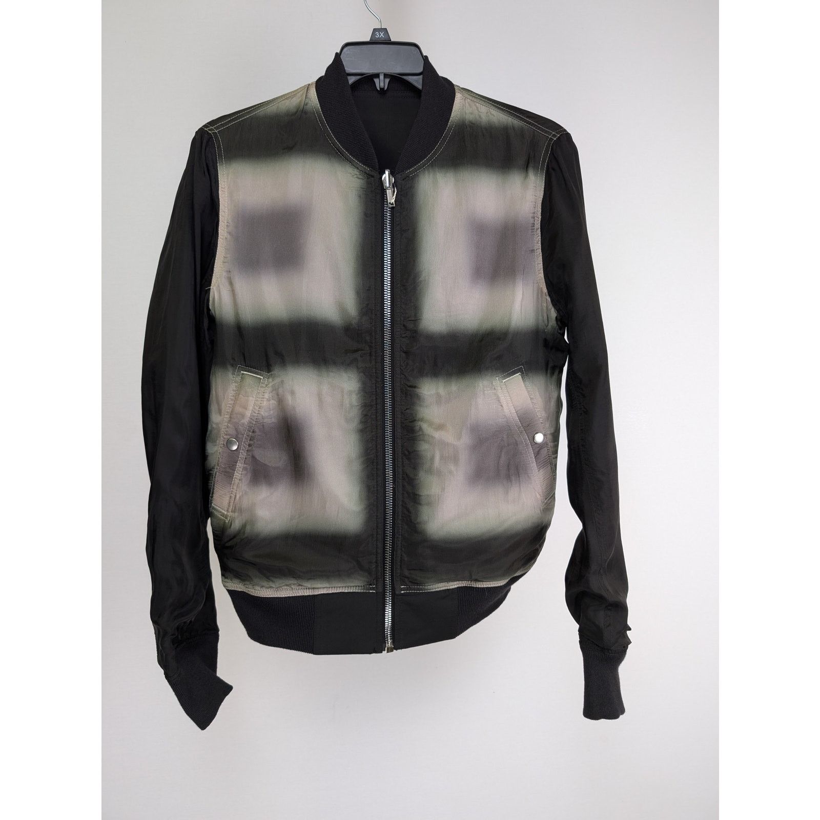 Rick Owens o1rshd1 Reversible Flight Jacket in Black/Black Plaid Size US M / EU 48-50 / 2 - 12 Thumbnail