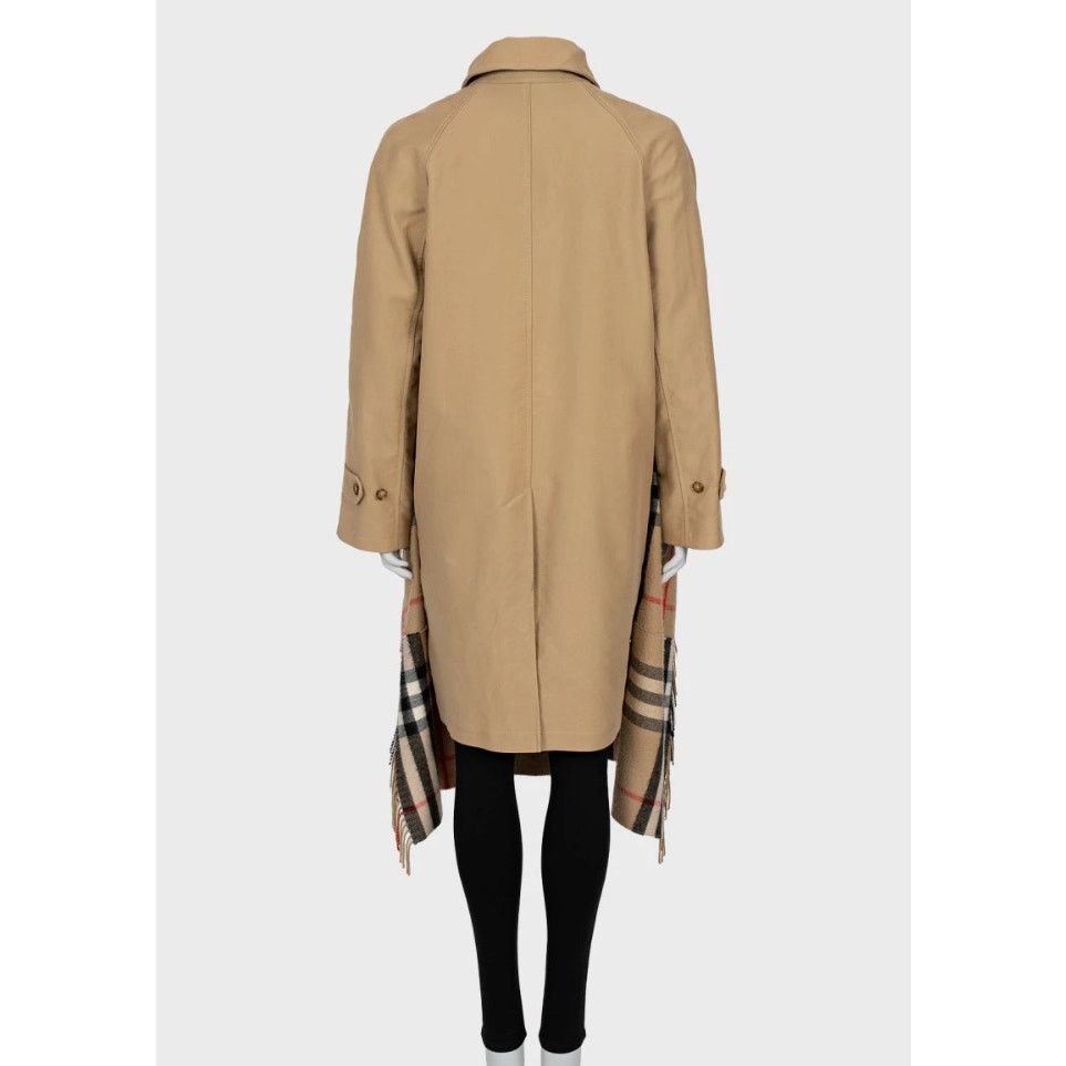 Burberry Burberry Beige Check-Trim Cotton Coat – Size UK10 / M Size M / US 6-8 / IT 42-44 - 3 Thumbnail