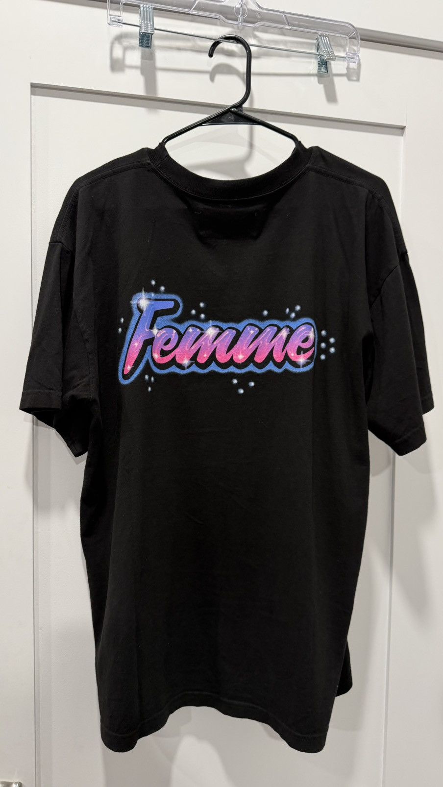 Homme + Femme La HOMME FEMME CLASSIC BUBBLE LOGO LETTERING TSHIRT Size US L / EU 52-54 / 3 - 6 Thumbnail