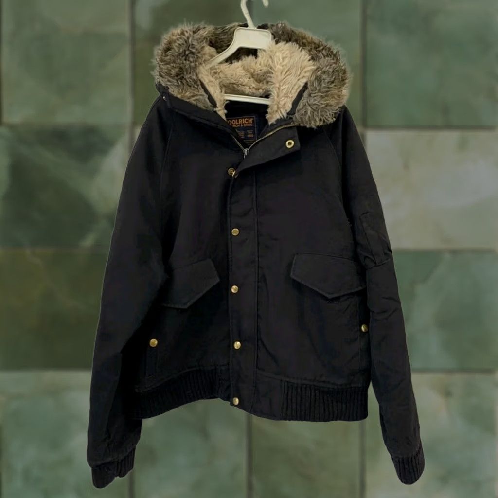 Vintage Woolrich Arctic Parka Jacket Woolrich Coat Parka M Black Fur Hood Thermolite Insulated Adult Mens Vintage USA #159 Size US M / EU 48-50 / 2 - 1 Thumbnail