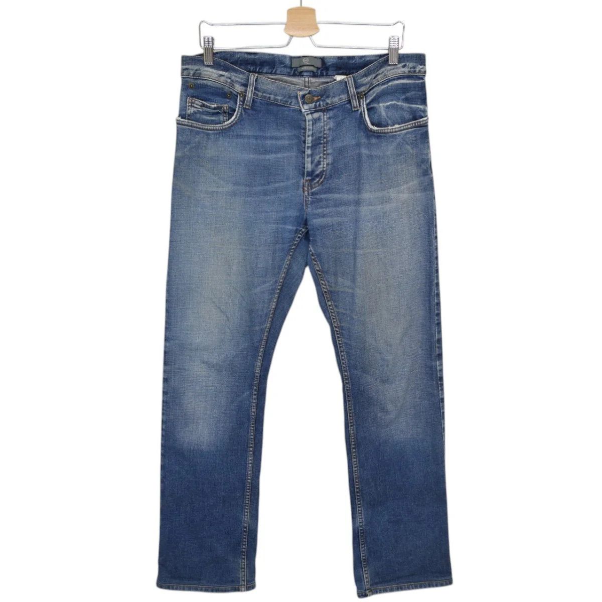 MCQ Distressed Pocket Embroidered Jeans Pants Size US 34 / EU 50 - 2 Thumbnail