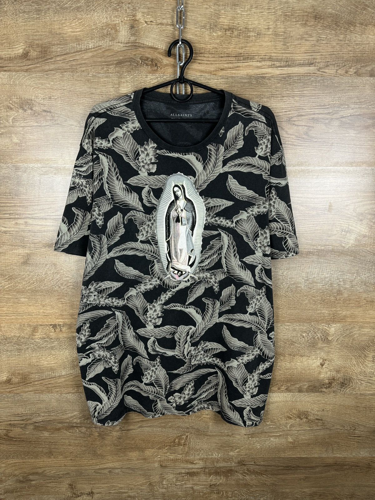 Allsaints Mens AllSaints Puerto Kahuha SS Crew T-shirt big logo tee Size US M / EU 48-50 / 2 - 1 Thumbnail