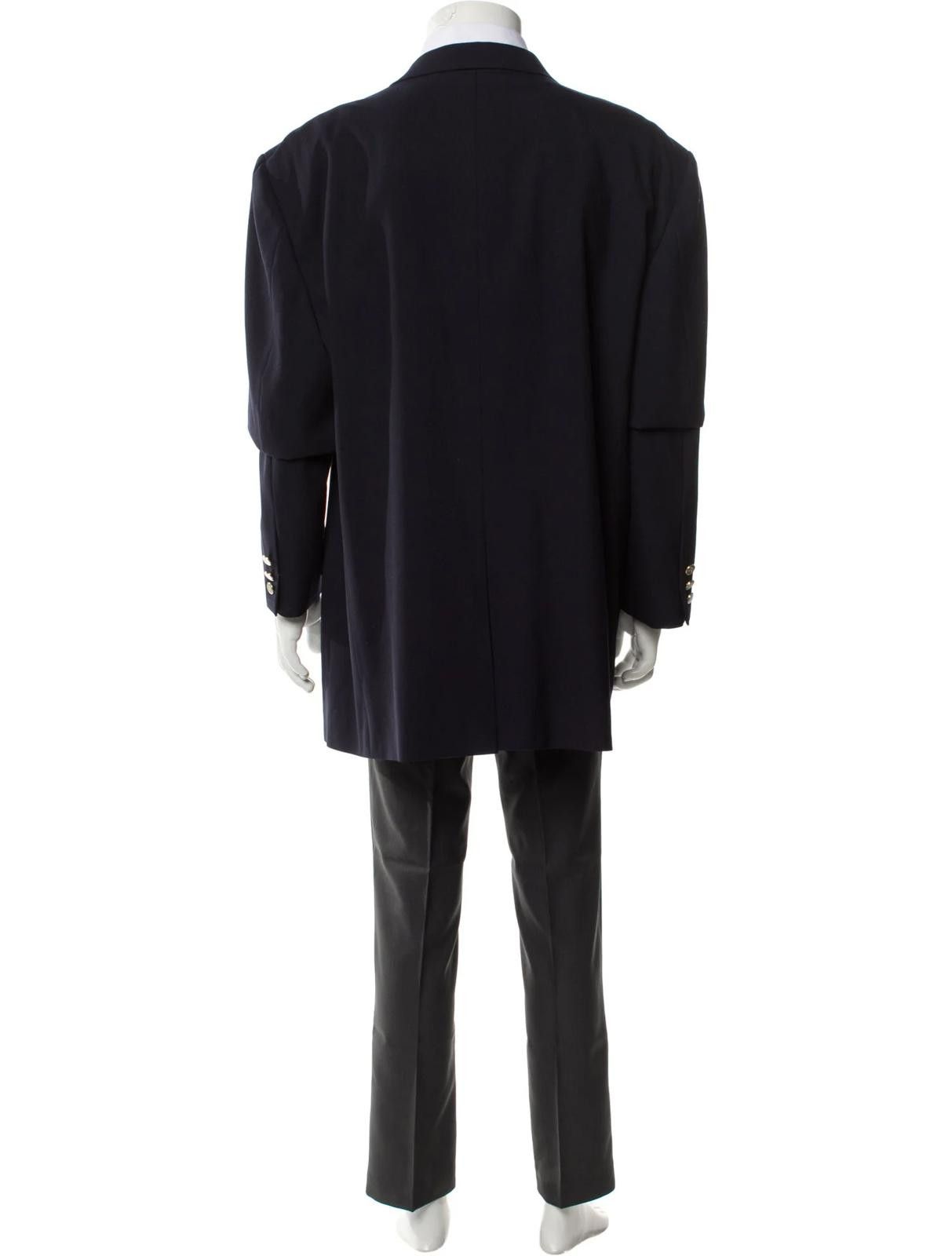 Burberry Burberry London Wool Dark Blue Blazer Size: XL | US42, IT52 Size 42L - 3 Thumbnail