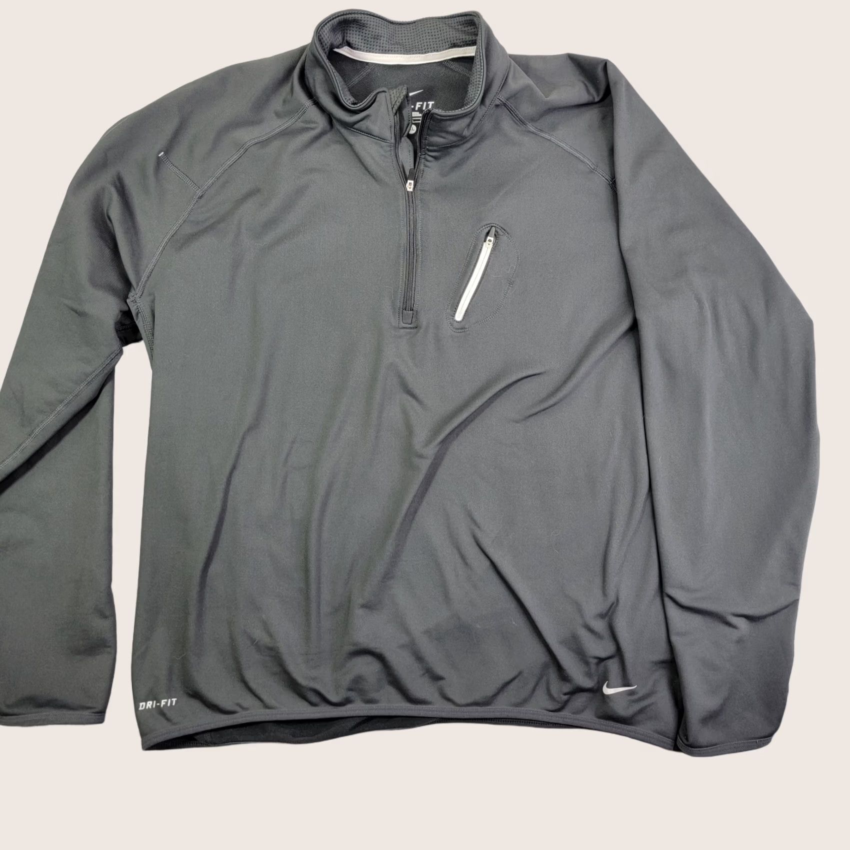 Nike Nike Dri-Fit 1/4 Zip Long Sleeve Pullover Fleece Mens XL Dark Gray Sweatshirt Pullover Activewear Mens Size US XL / EU 56 / 4 - 1 Thumbnail