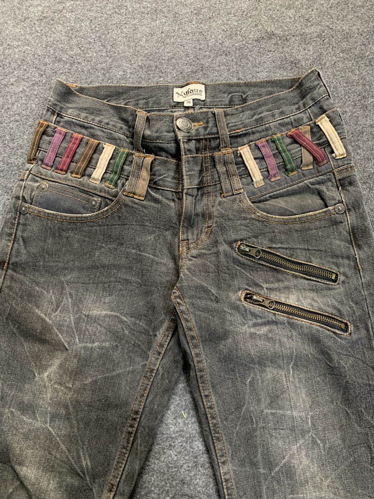 If Six Was Nine Flare laces jeans nylaus double waist japanese style 30x31 Size US 30 / EU 46 - 4 Thumbnail