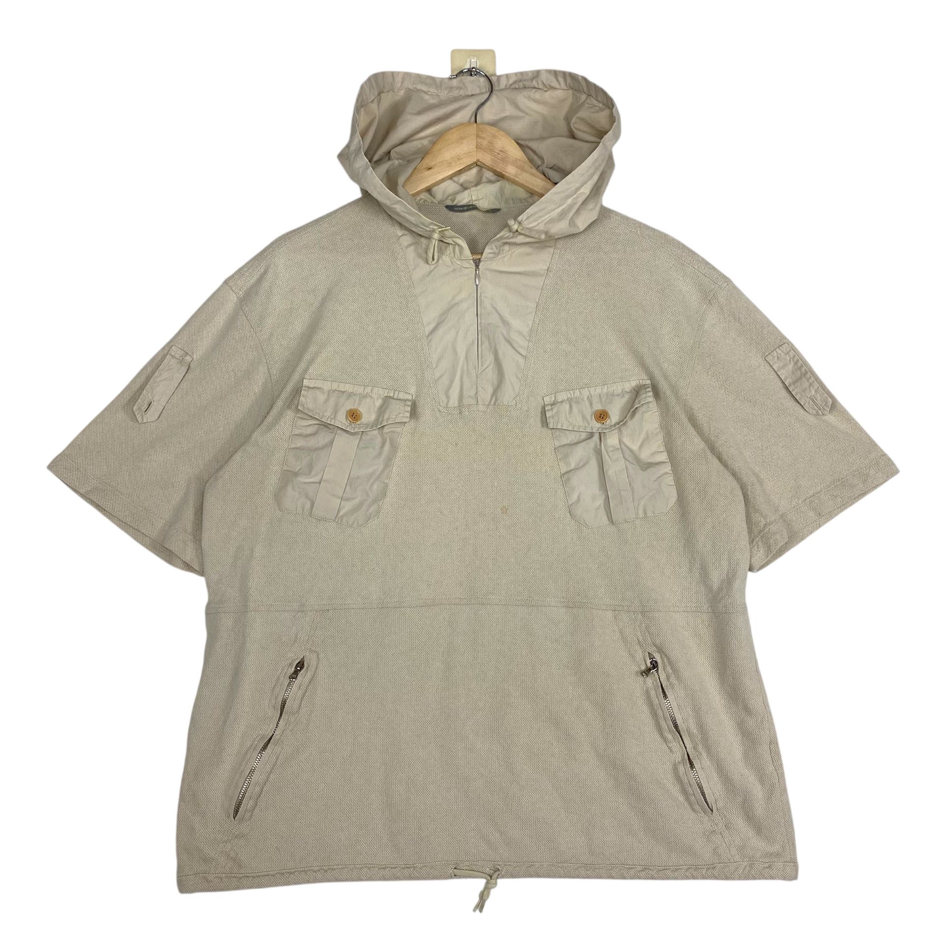 Krizia Uomo 💥 KRIZIA WORLD SOFT BIEGE NETTING HOODED Size US L / EU 52-54 / 3 - 1 Thumbnail