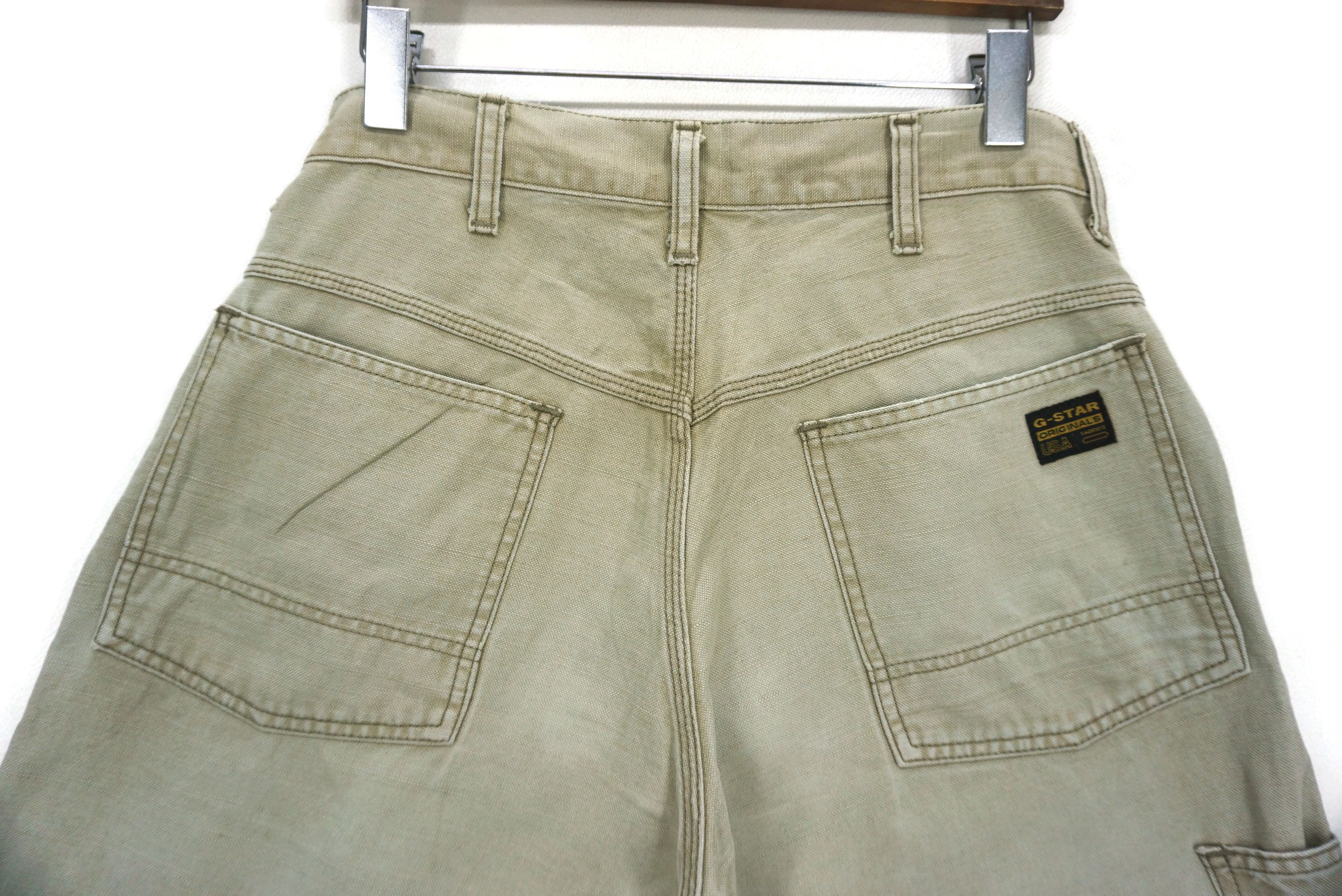 Vintage G-Star Jeans W30xL34 Linen Blend Union Workwear Carpenter Size US 29 - 9 Thumbnail