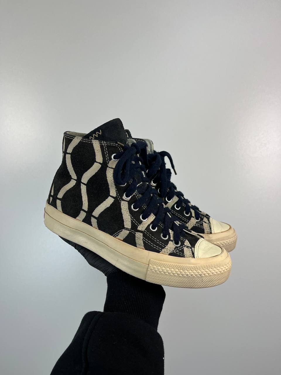 Visvim Visvim Skagway Hi Black Beige Canvas Sneakers Women’s US 7 Size US 7 / IT 37 - 6 Thumbnail