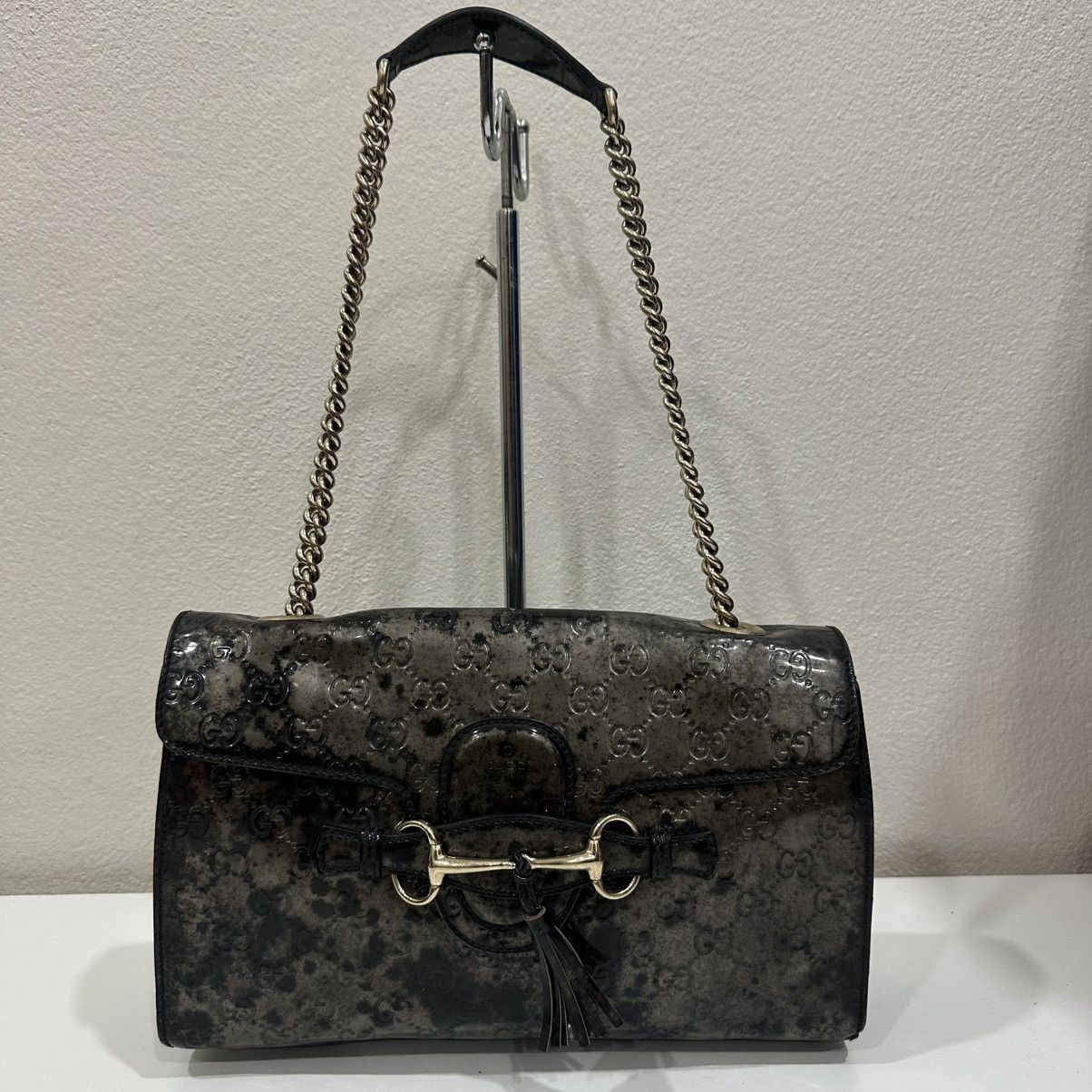 Gucci GUCCI HORSEBIT EMILY CHAIN SHOULDER BAG PATENT LEATHER 30 Size ONE SIZE - 2 Thumbnail