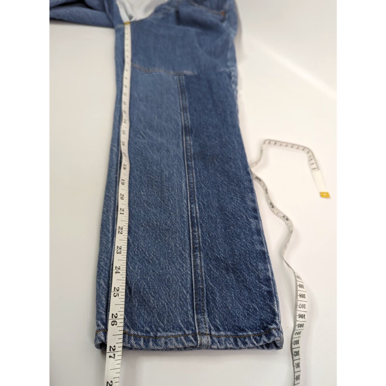 Pacsun PacSun Jeans Women Patchwork Eco Two-Tone Colorblock High Rise Straight Leg Size 28 Blue 100% Cotton Denim Size 28" / US 6 / IT 42 - 7 Thumbnail