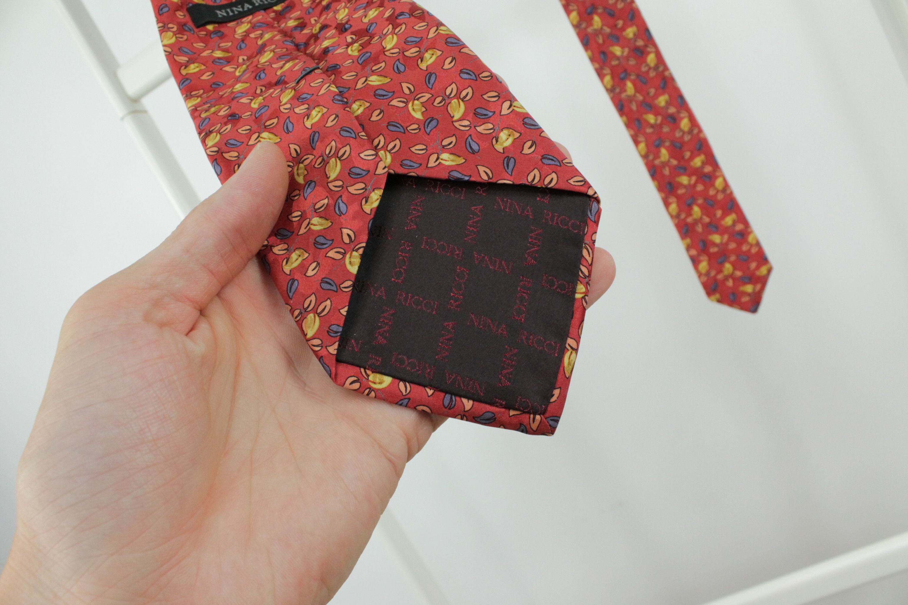 Designer × Vintage Vintage Nina Ricci Silk Tie Size ONE SIZE - 5 Thumbnail