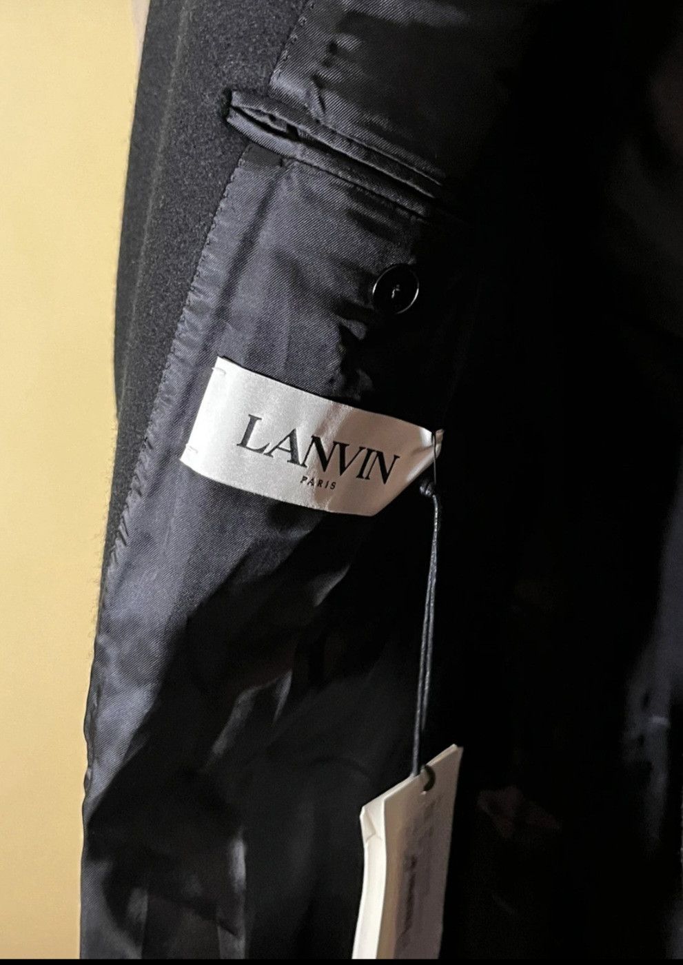 Lanvin Rare runway Lanvin coat in espresso/black bi-material Size US L / EU 52-54 / 3 - 4 Thumbnail