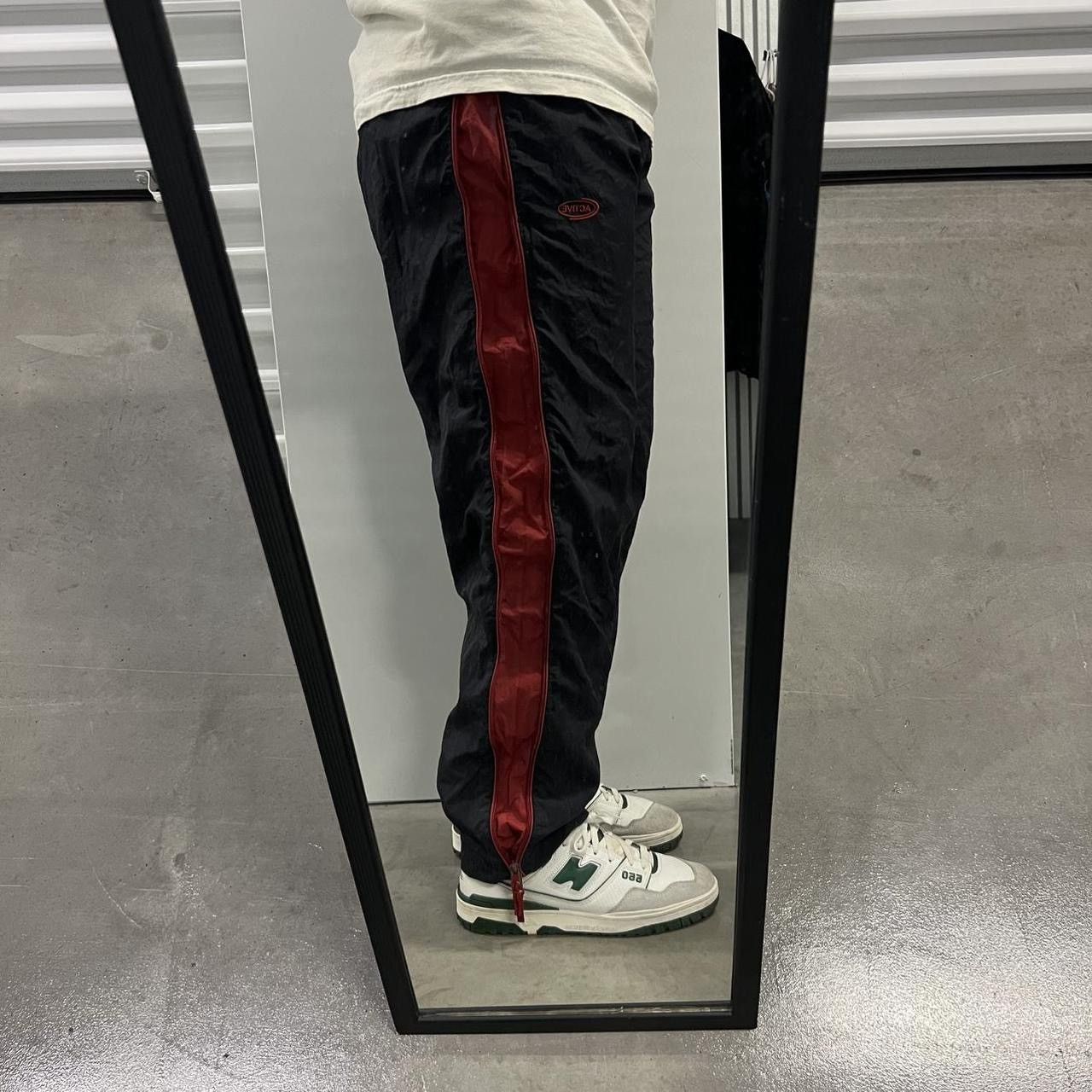 Designer × Vintage Crazy VintageY2K Baggy Black and red Track Pants Sweatpants! Size US 32 / EU 48 - 1 Thumbnail