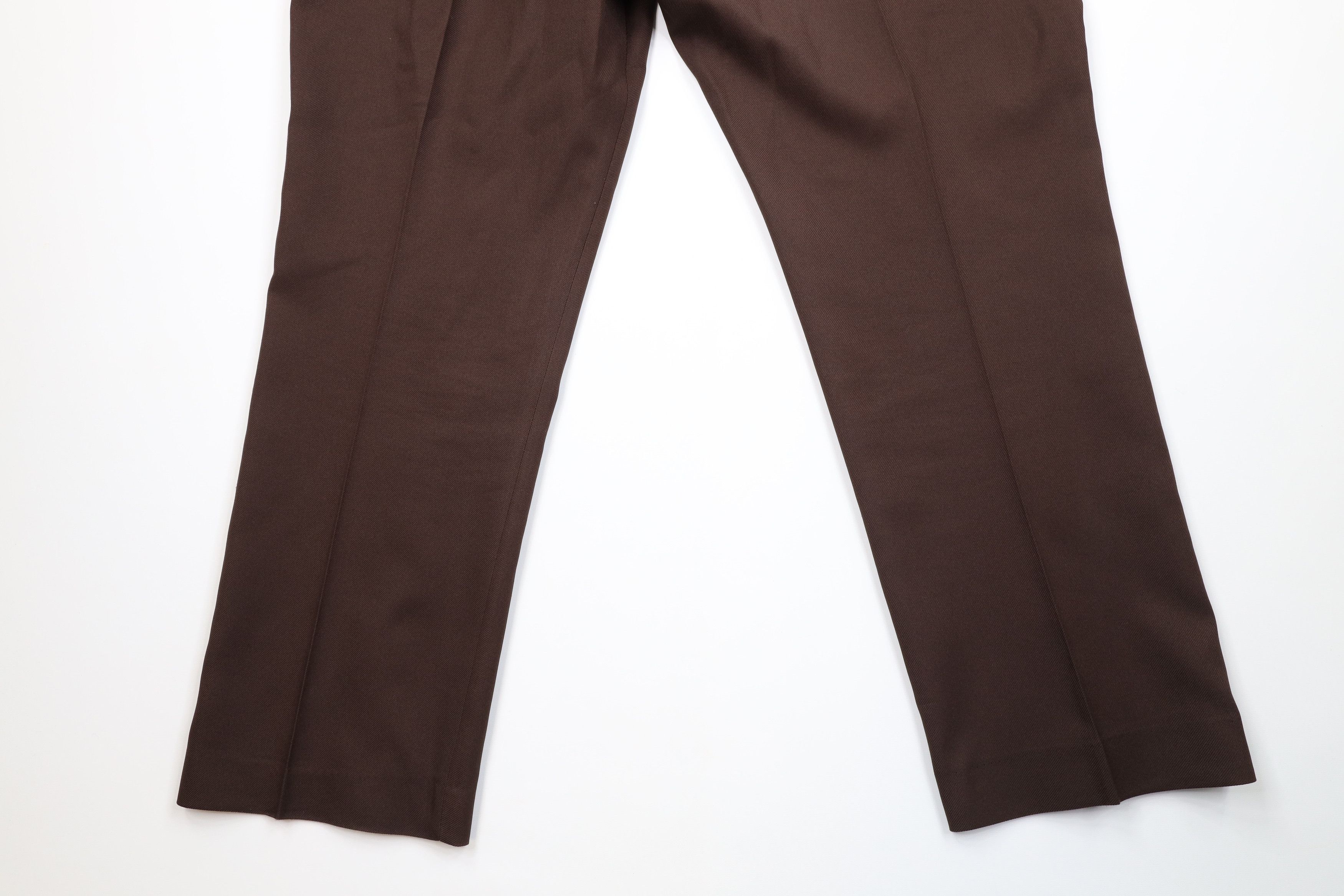 Vintage Vintage 70s Streetwear Flared Wide Leg Chino Pants Brown USA Size US 36 / EU 52 - 13 Thumbnail
