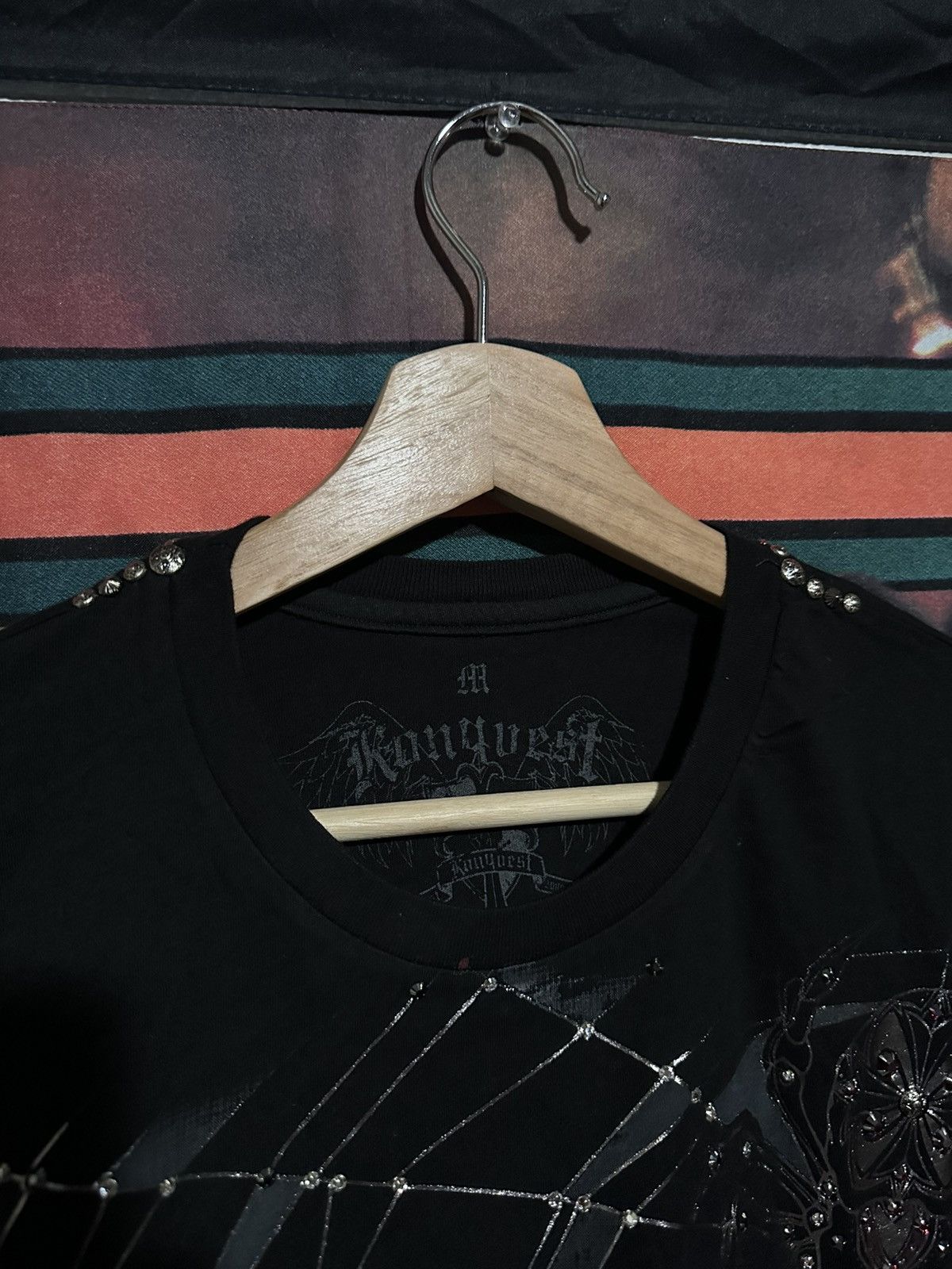 Affliction × Vintage Crazy grunge Konquest spider rhinestone shirt Size US M / EU 48-50 / 2 - 8 Thumbnail