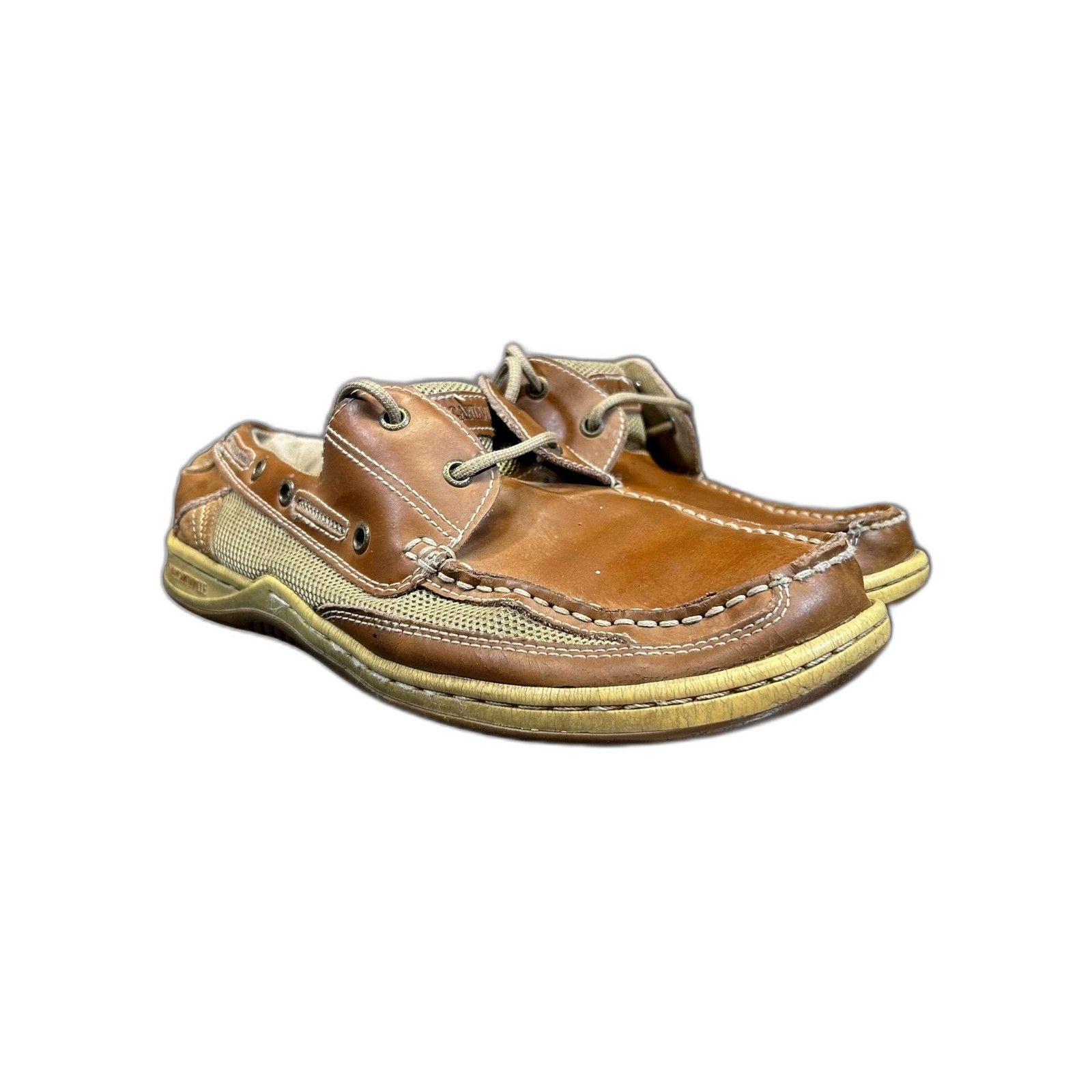 Vintage Margaritaville Anchor Brown Leather Lace Up Slip-On Boat Sho Size US 12 / EU 45 - 2 Thumbnail