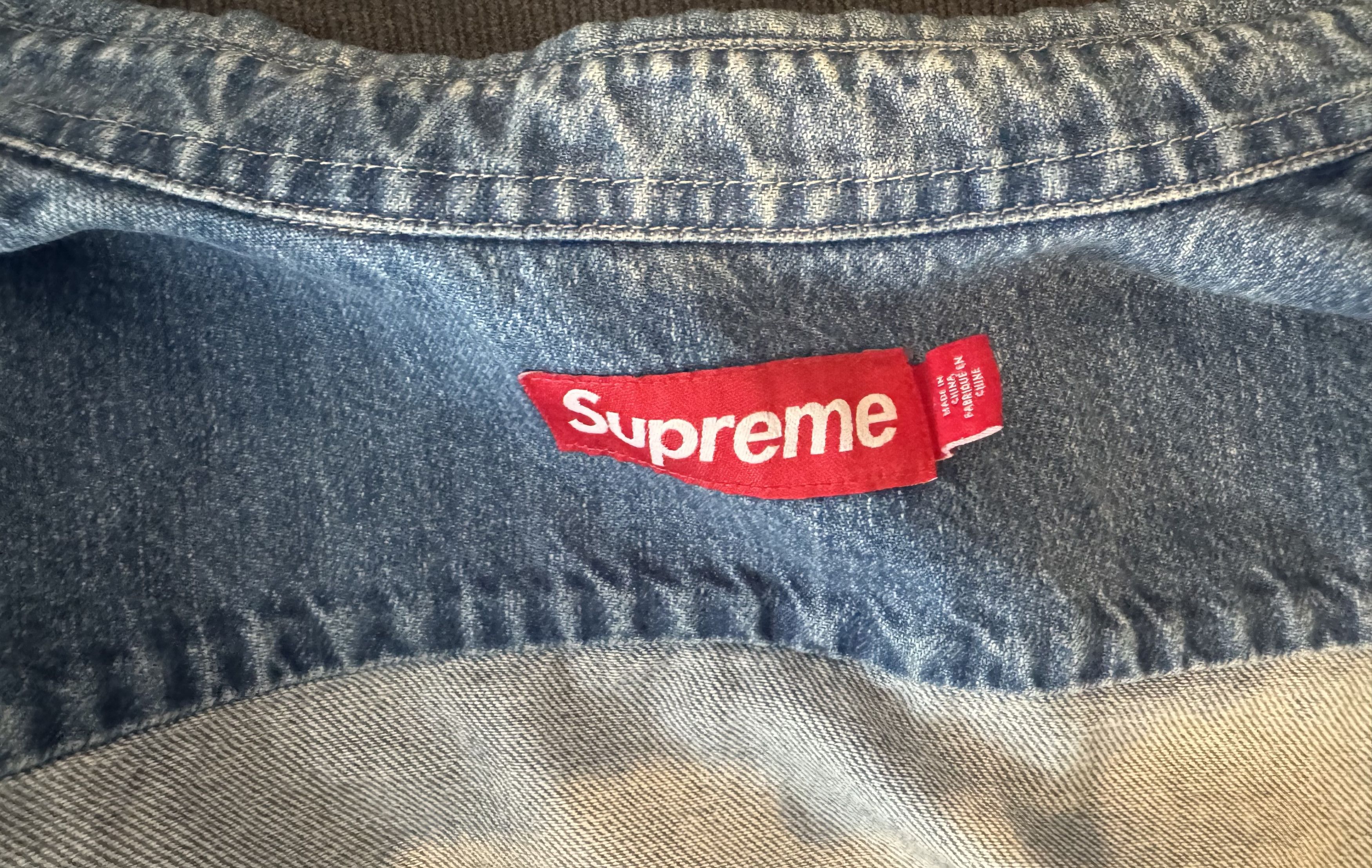 Supreme Small Box Logo Denim Button Up Size US S / EU 44-46 / 1 - 4 Thumbnail