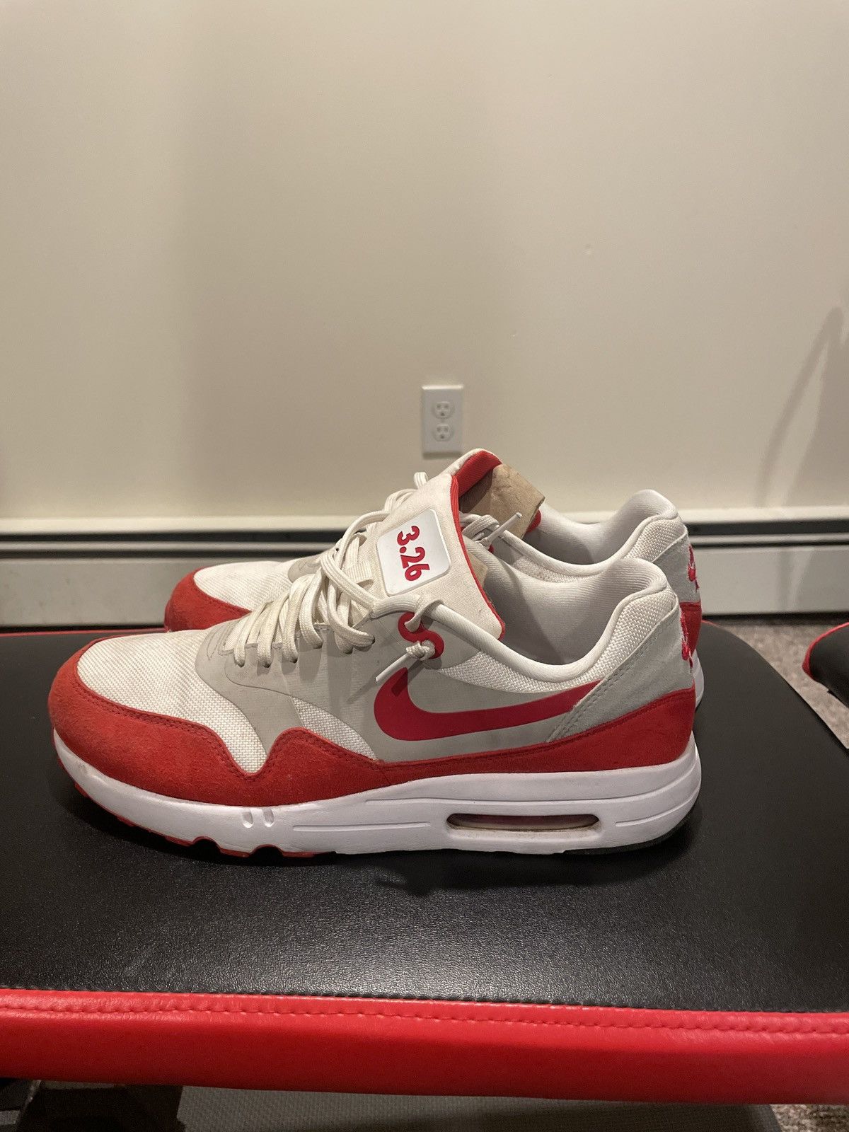 Nike Nike Air Max One “White and University Red” Size US 10 / EU 43 - 2 Thumbnail