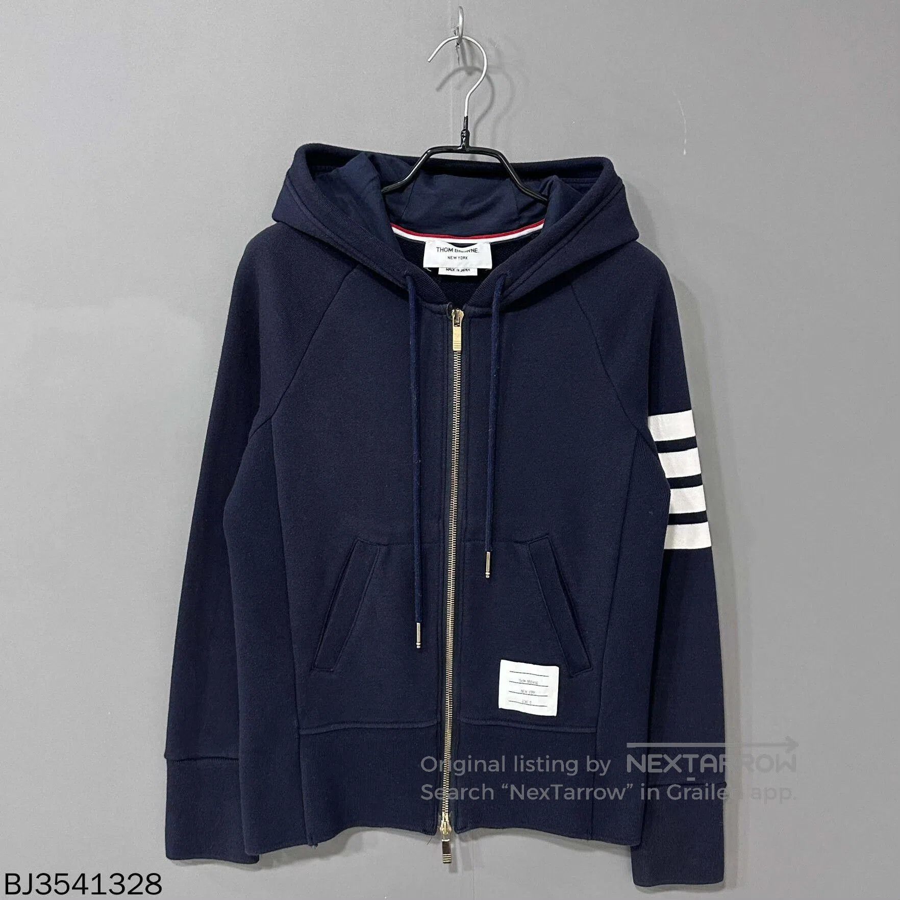 Other classic navy zip-up hoodie by Thom Browne. Size US XXS / EU 40 - 1 Thumbnail