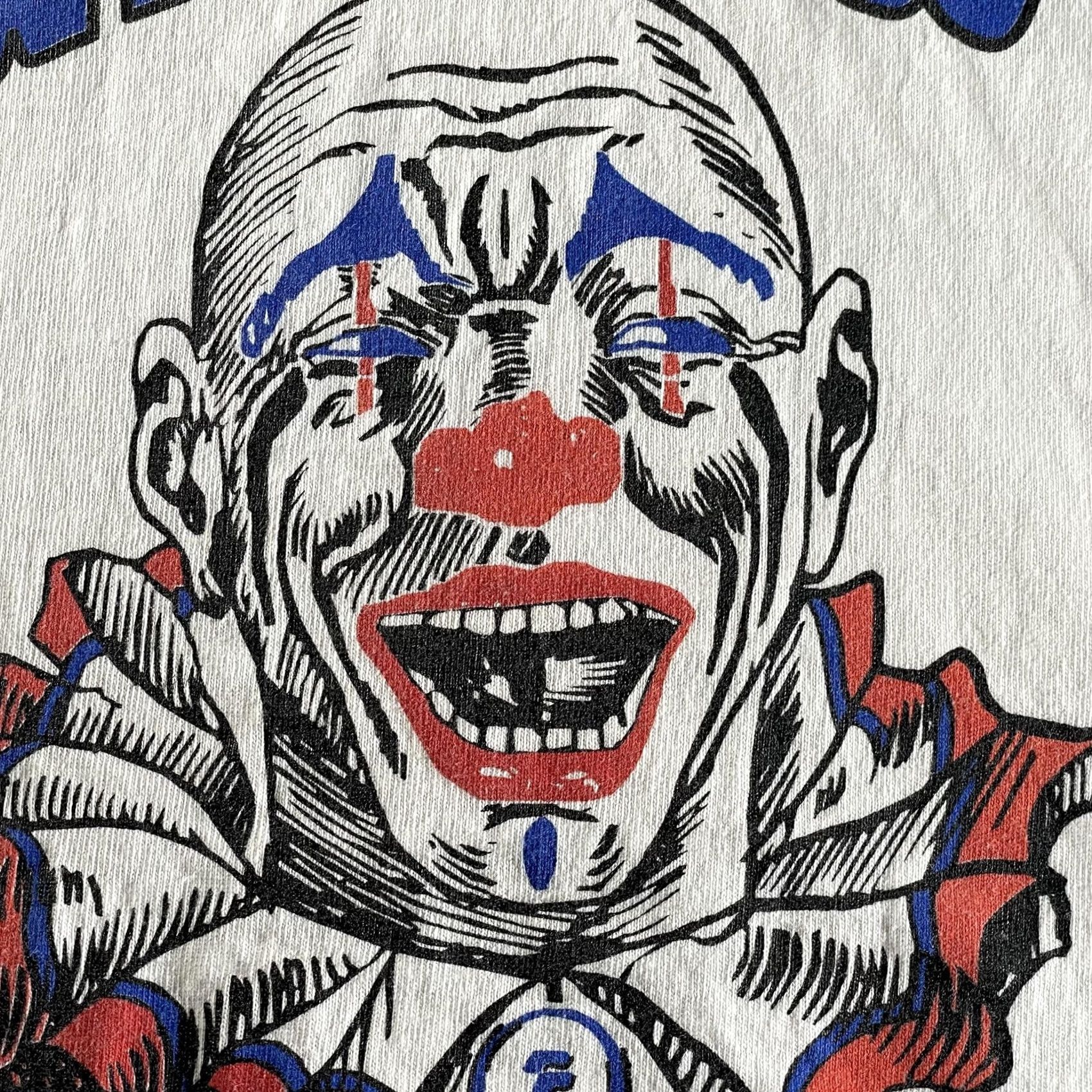 Hanes VINTAGE Circus Clown Shirt Mens Large White Graphic Tee Hanes South St Philadelphia PA Crew Neck Short Sleeve Cotton T-Shirt Size US L / EU 52-54 / 3 - 3 Thumbnail