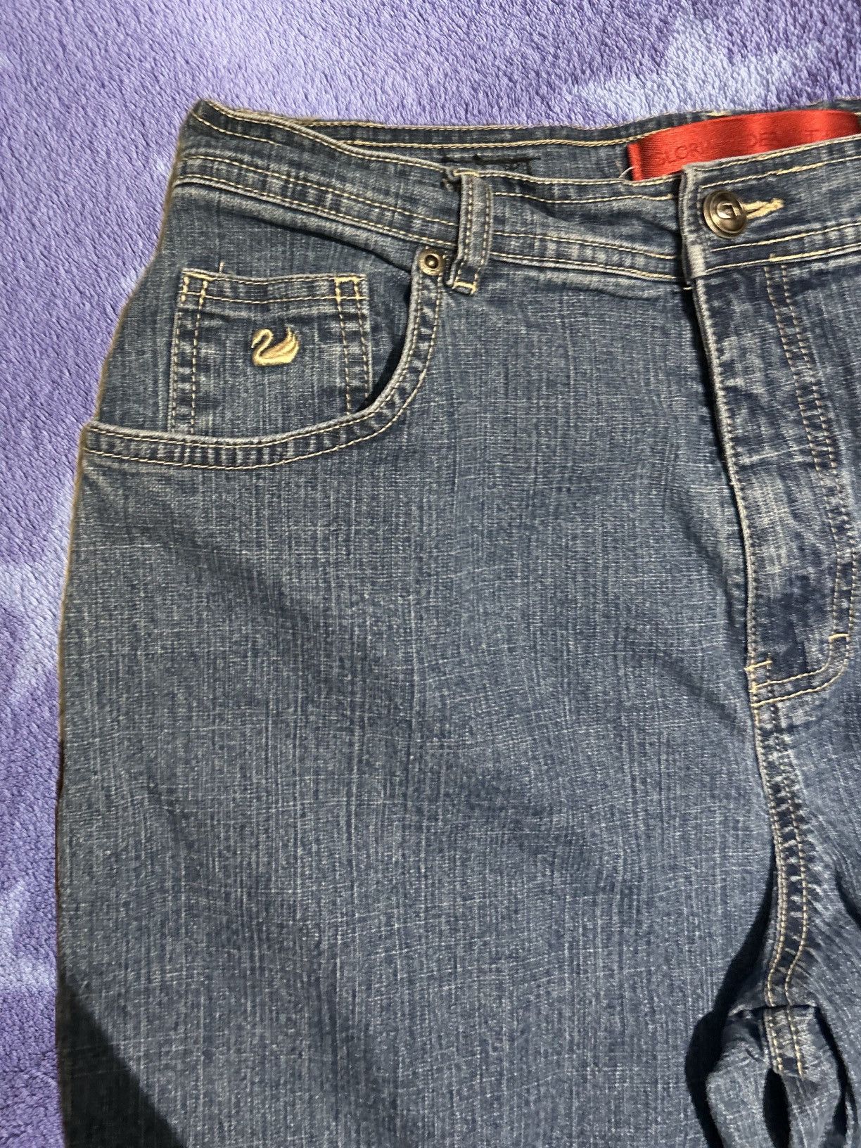 Gloria Vanderbilt × Vintage Navy Blue Baggy Jeans Size 34" / US 12 / IT 48 - 3 Thumbnail