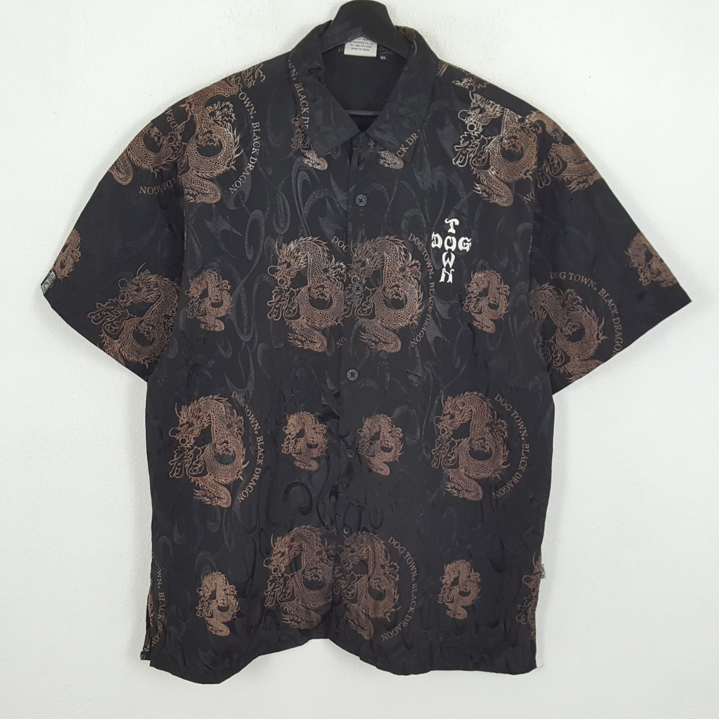 DOG TOWN BLACK DRAGON Fashion Style Full Print Shirt