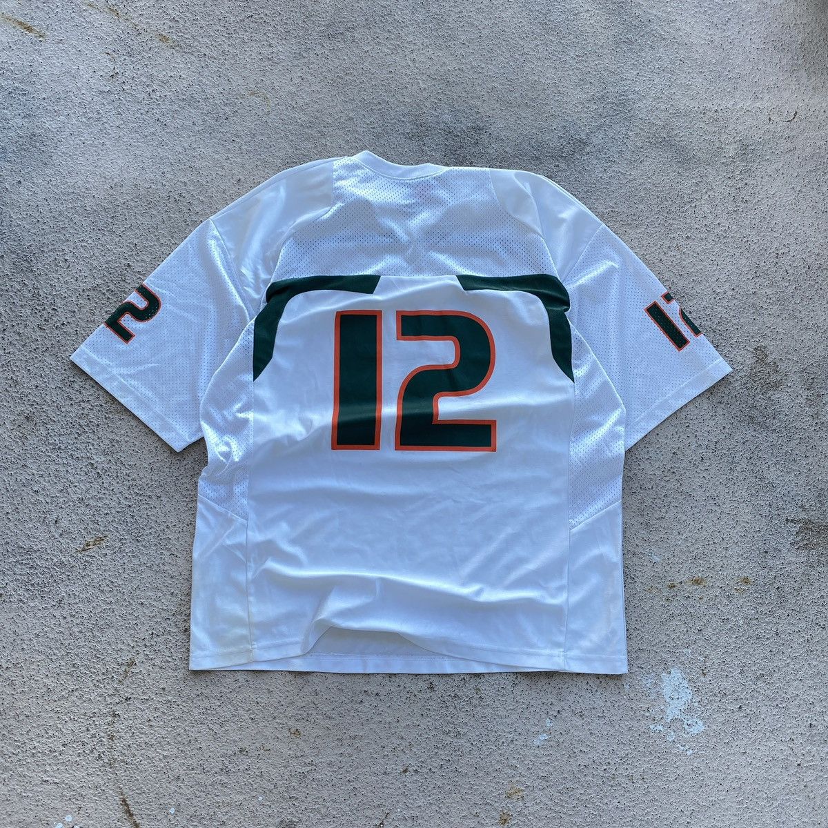 NCAA 90s Y2K NIKE MIAMI HURRICANES #12 Jim Kelly BASEBALL JERSEY Size US XXL / EU 58 / 5 - 2 Thumbnail