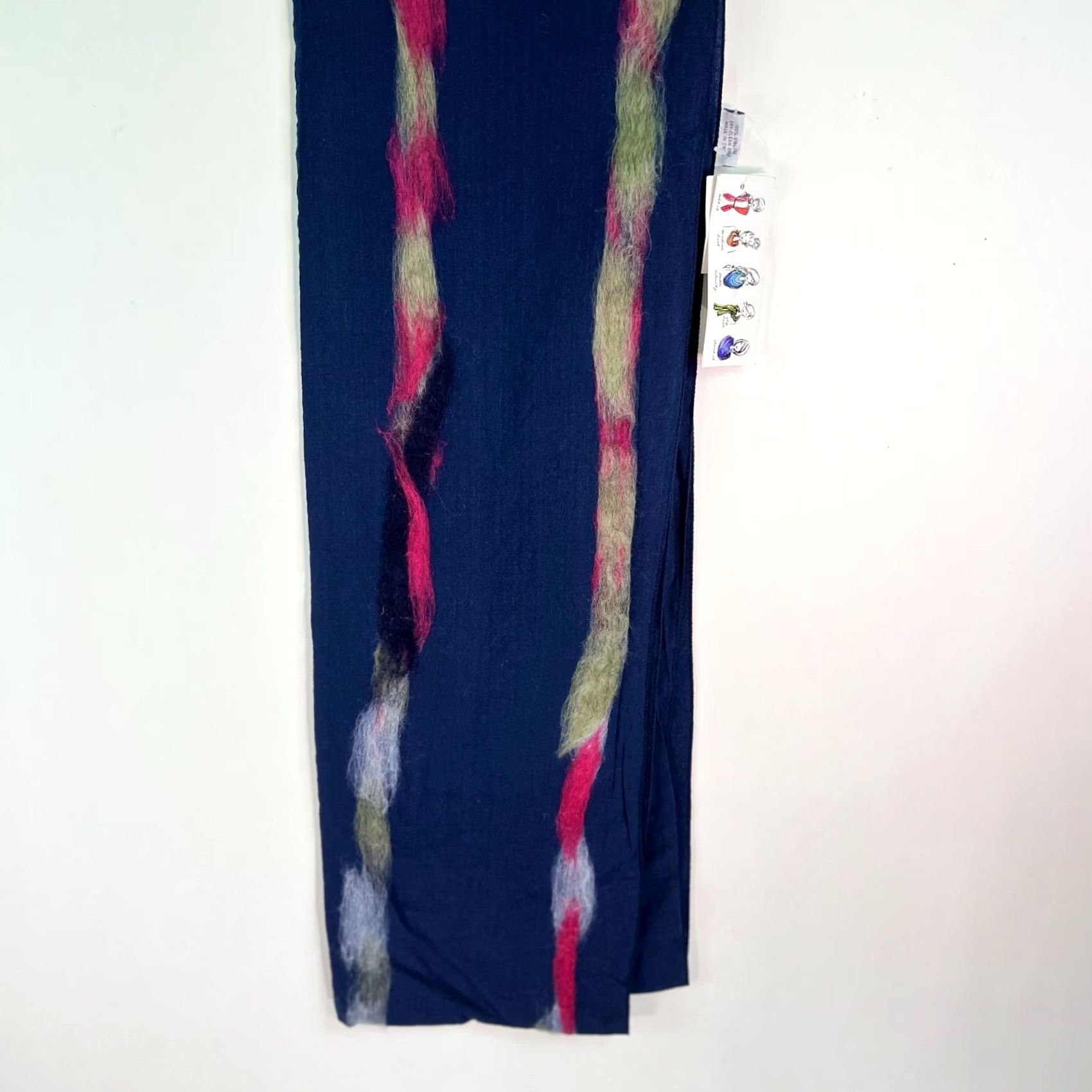 Vintage NWT Bindya Shawl/Wrap Scarf Blue 23x68 Womens Multifunctional Neck Warmer Solid Classic Shown: NWT Size ONE SIZE - 3 Thumbnail