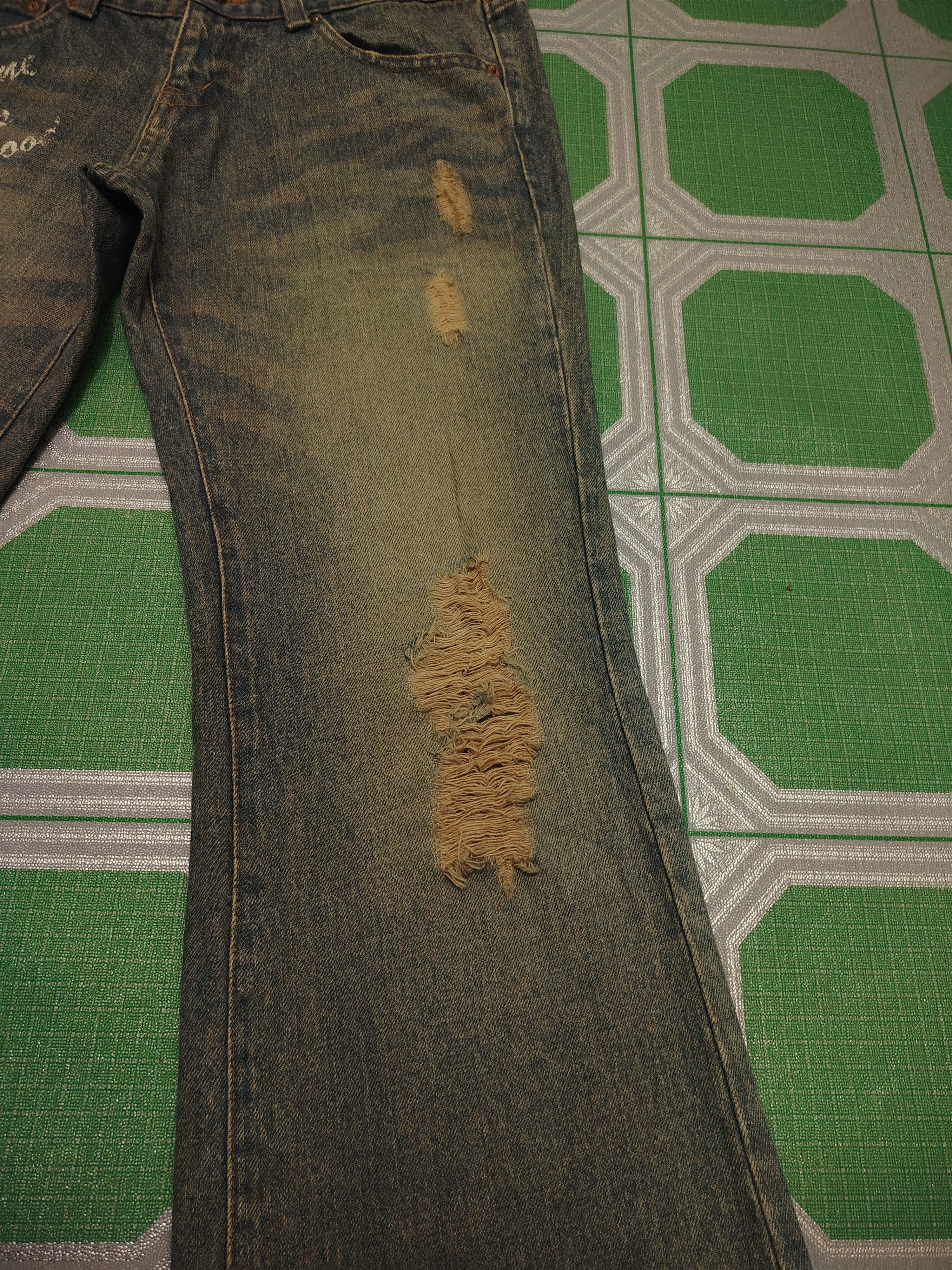 JACKROSE Rare!!! Jackrose distressed jeans bootcut Flared Jeans Size US 33 - 6 Thumbnail