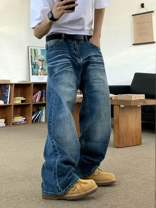 Designer × Vintage baggy faded skate hiphop y2k jeans Size US 32 / EU 48 - 3 Thumbnail
