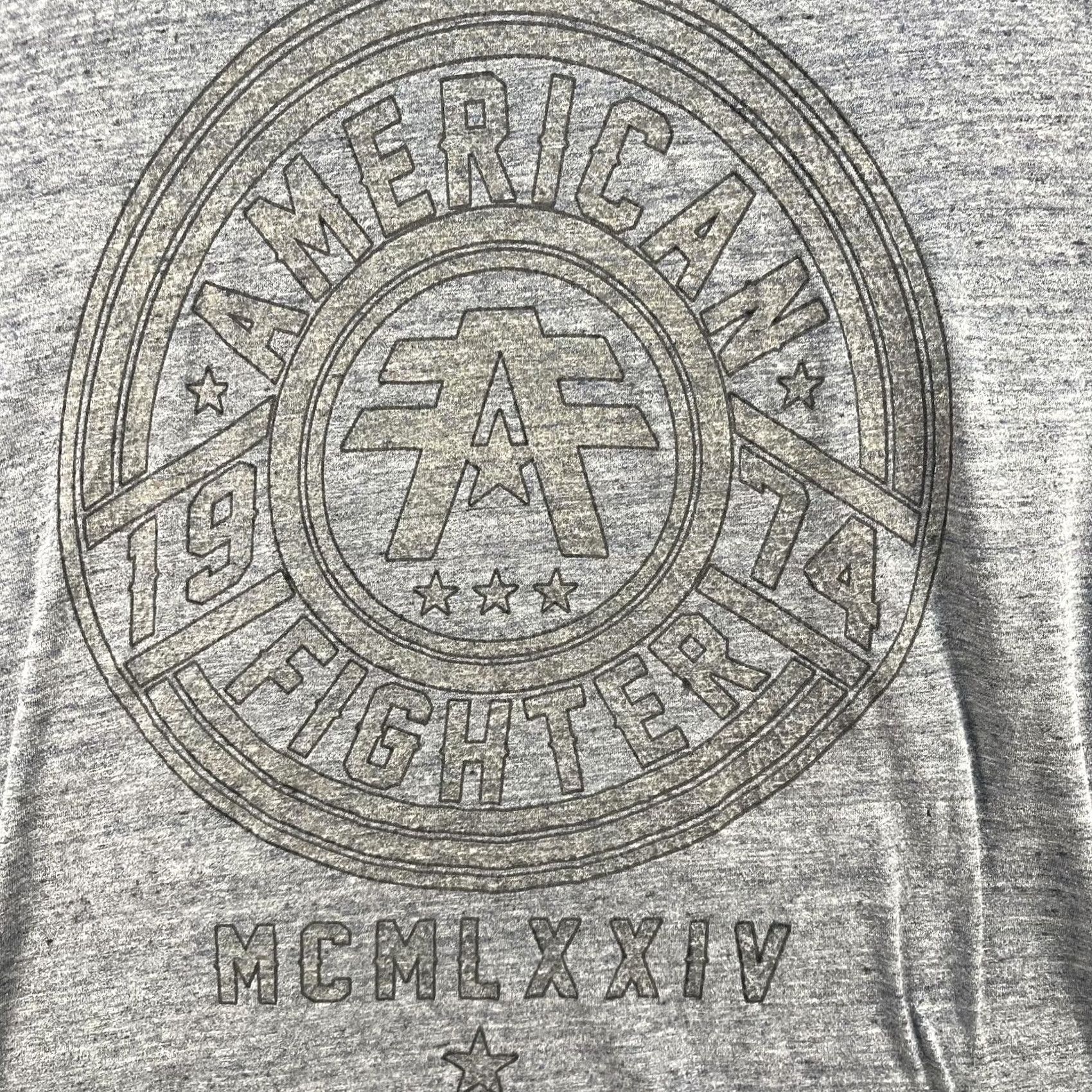 Vintage American Fighter Shirt Mens Large Gray 1974 Athletic Training Division Graphic Tee Size US L / EU 52-54 / 3 - 3 Thumbnail