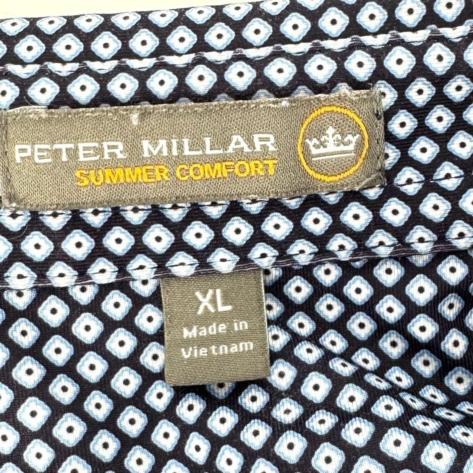 Peter Millar Peter Millar Patterned Polo Shirt Blue Size Men’s XL Size US XL / EU 56 / 4 - 6 Thumbnail
