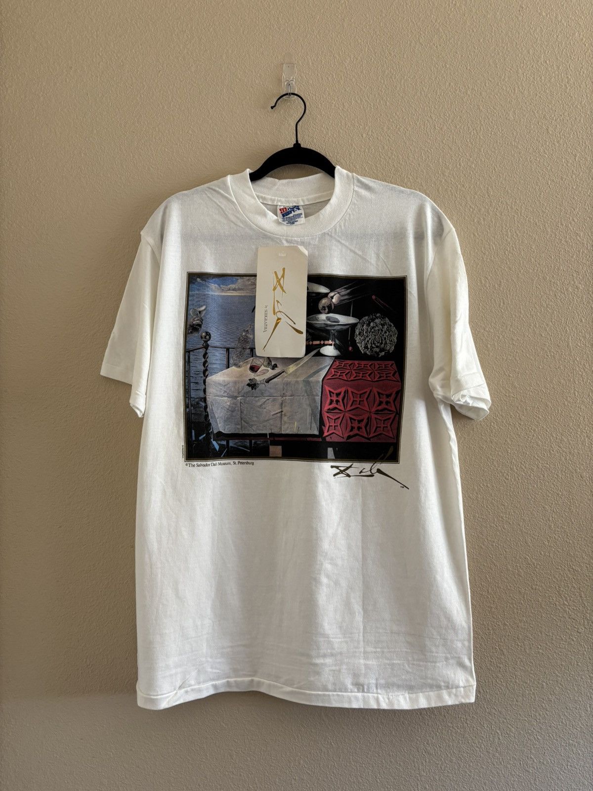 Vintage NWT Vintage 1990s Salvador Dali Museum Art Graphic Tee Rare Size US L / EU 52-54 / 3 - 1 Thumbnail