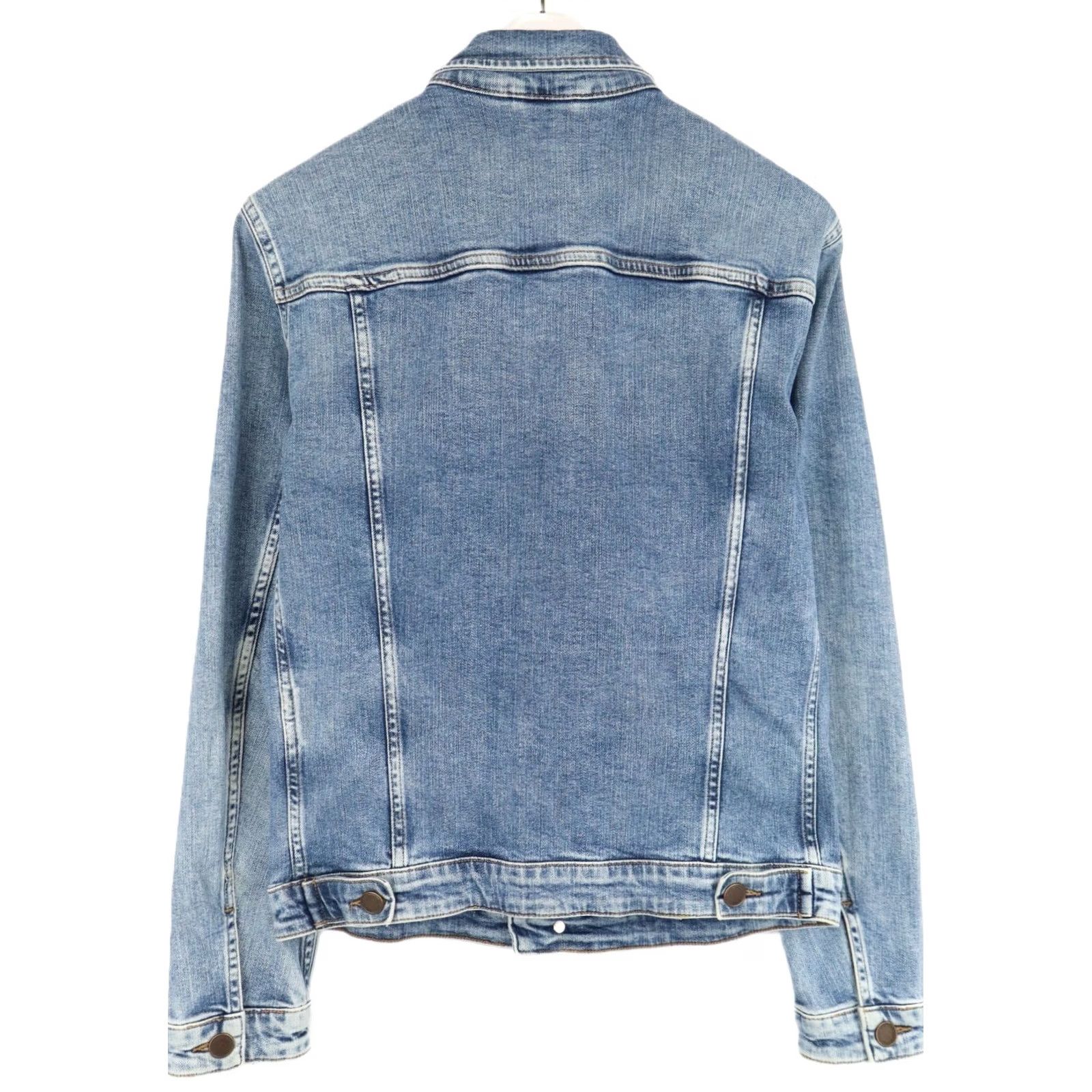 Jack & Jones JACK & JONES Jjialvin Jjjacket Jacket Men's SMALL Blue Denim Trucker Faded Denim Jacket Size US S / EU 44-46 / 1 - 2 Thumbnail