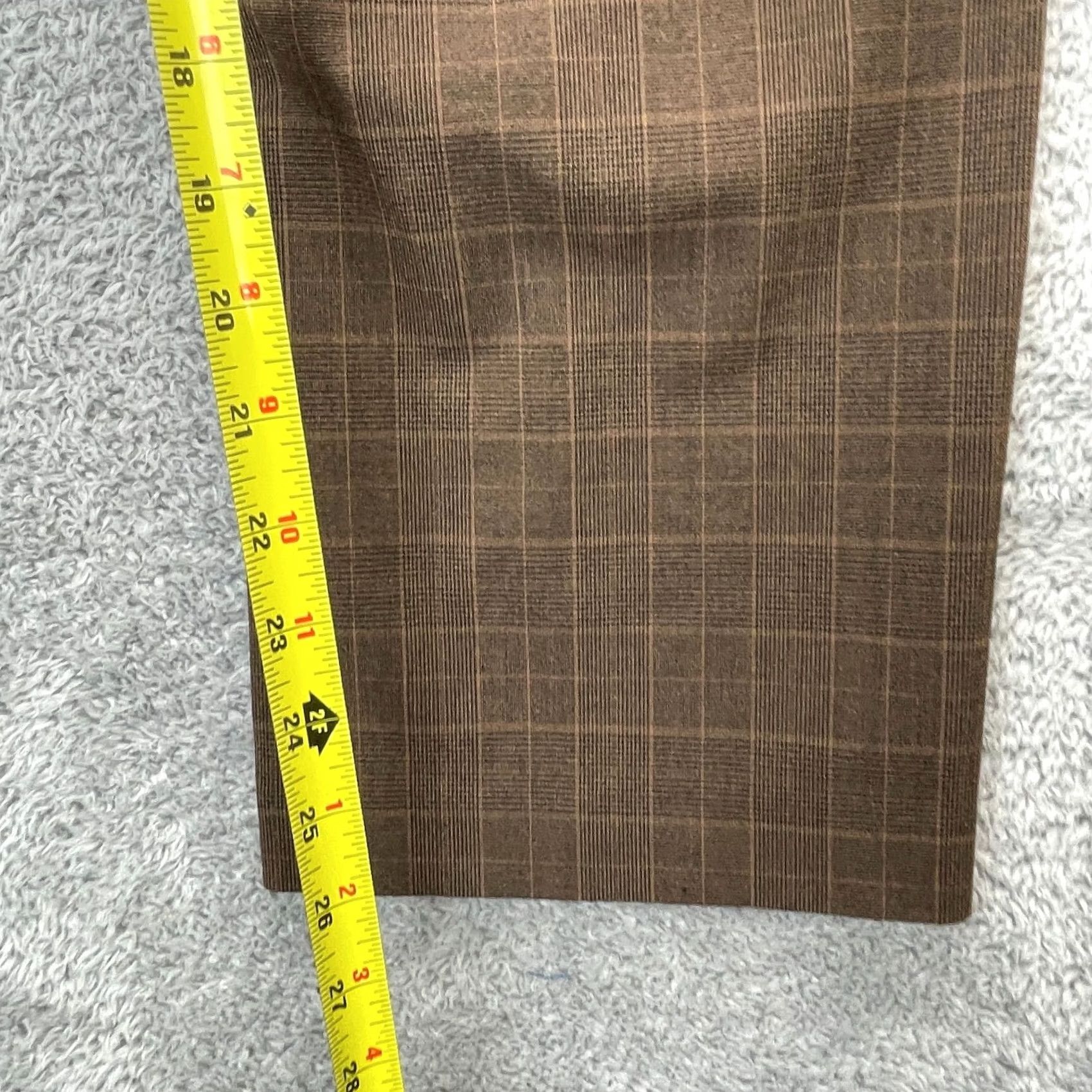 Uniqlo Uniqlo Womens Large Brown Glen Plaid Smart Ankle Pants Stretch Wrinkle Resistant Size 24" / US 00 / IT 34 - 7 Thumbnail