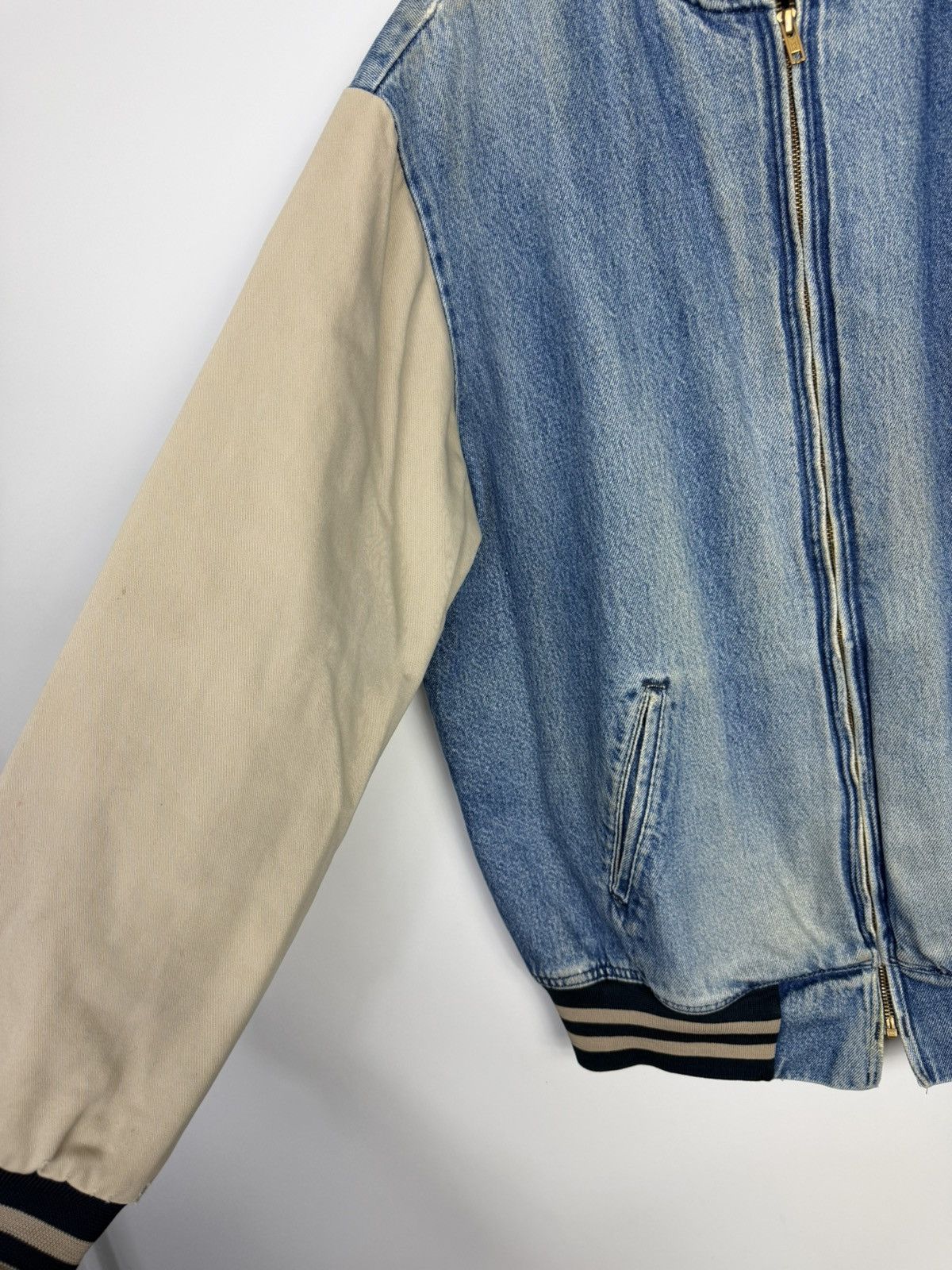 Dickies Varsity Jacket Dickies Vintage 90's Zipped Jeans Jacket Size US XL / EU 56 / 4 - 5 Thumbnail